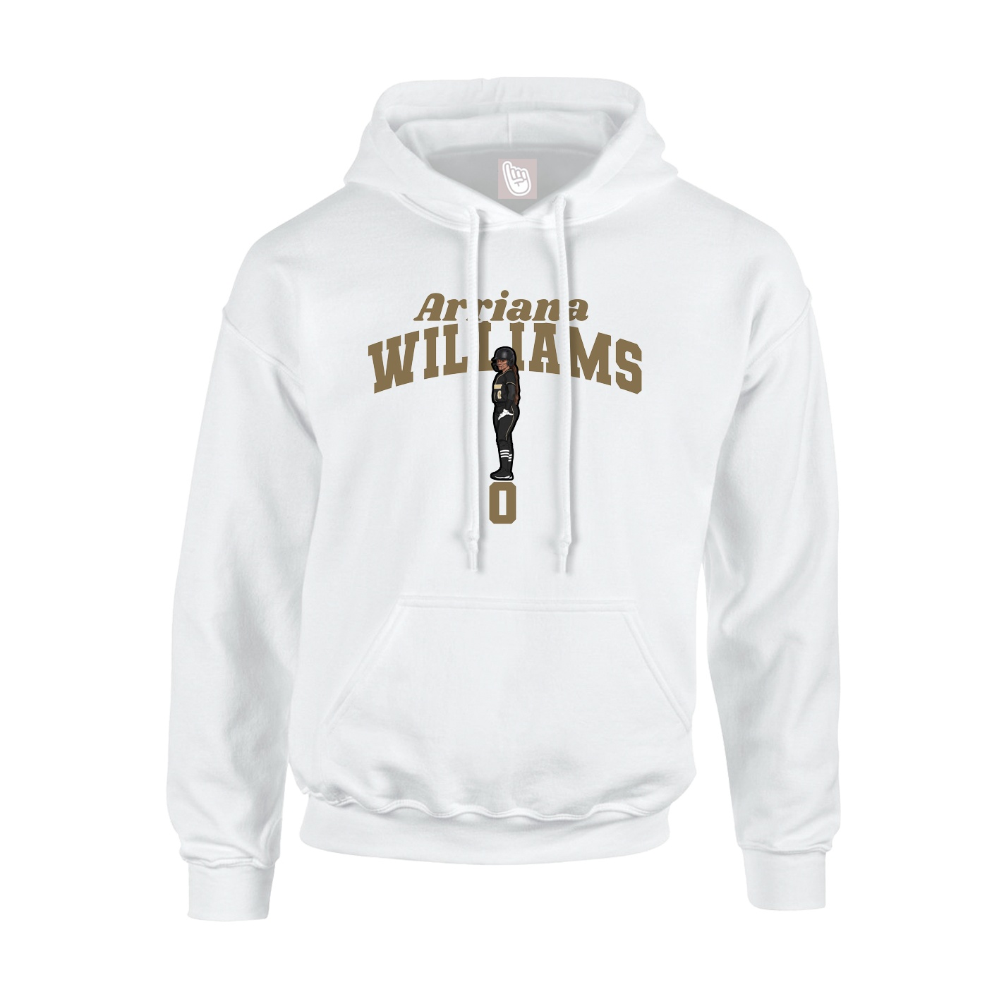 Youth Hoodie — Signature Arch in White