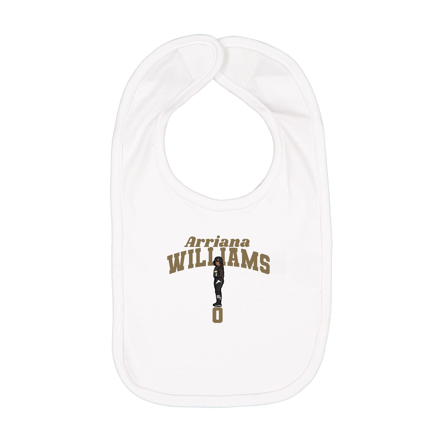 Infant Bib — Signature Arch in White