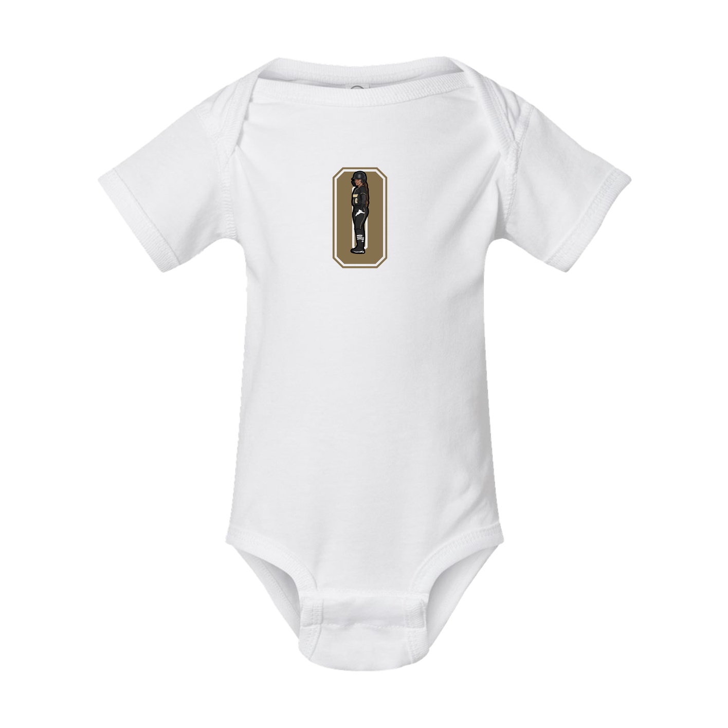 Baby Onesie — Number in White