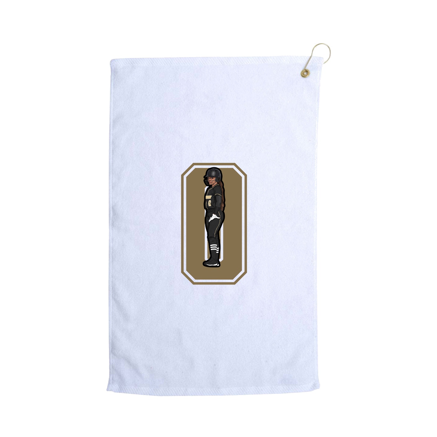 Golf Towel — Number in White