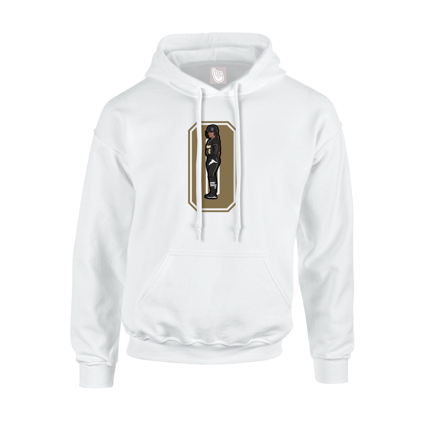 Youth Hoodie — Number in White