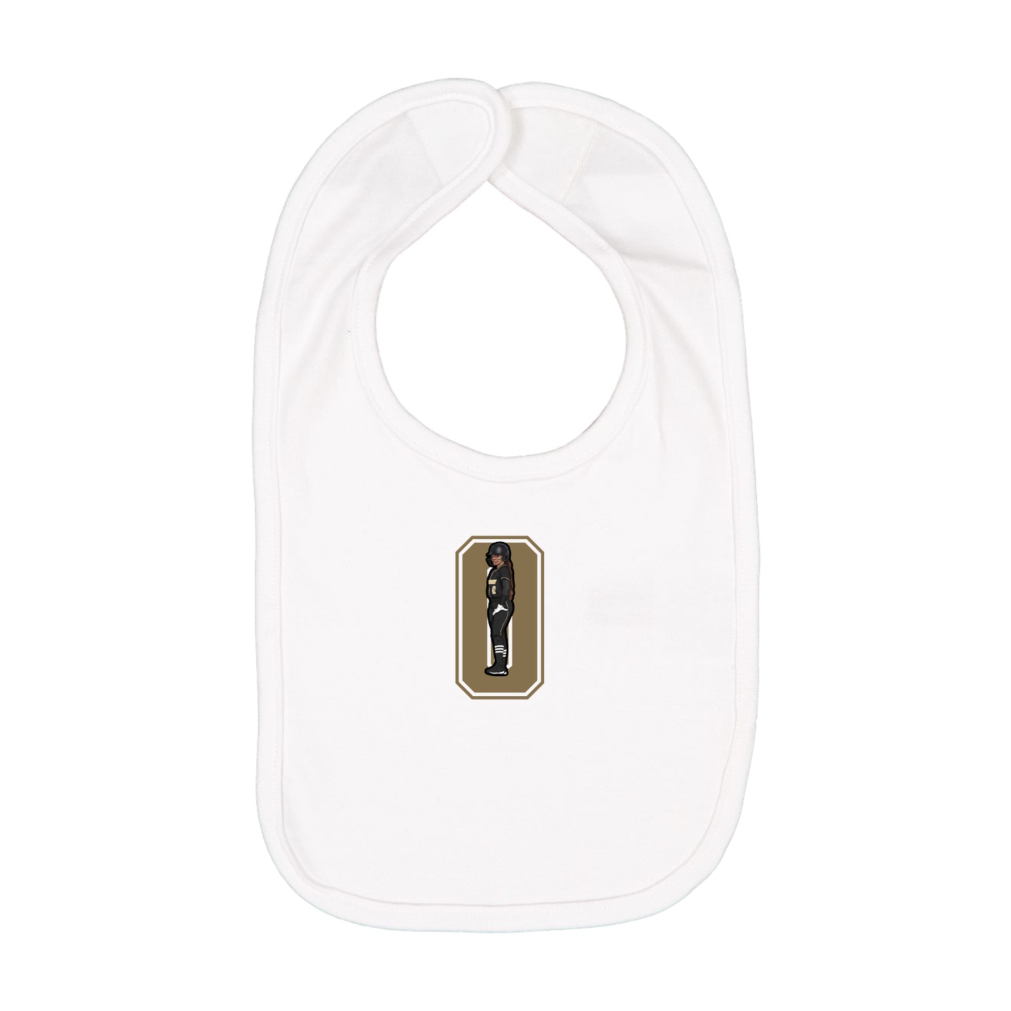 Infant Bib — Number in White