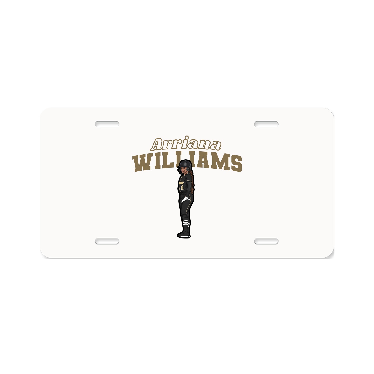 License Plate — Name Arch in Classic