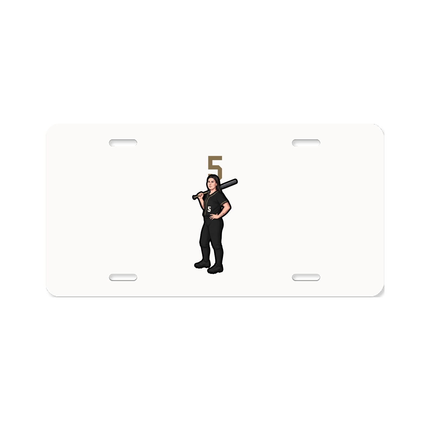 License Plate — Number Top in Classic