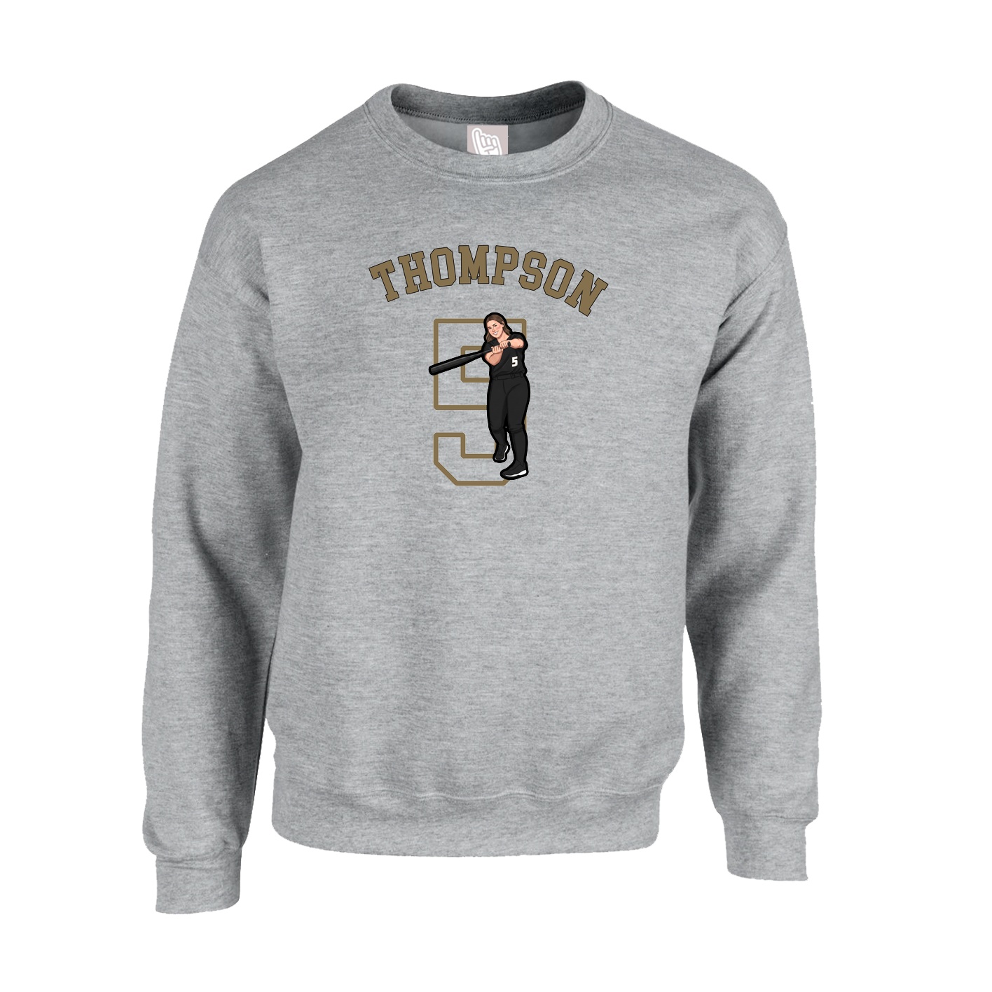 Fleece Crew — Shirsey Arch in Grey