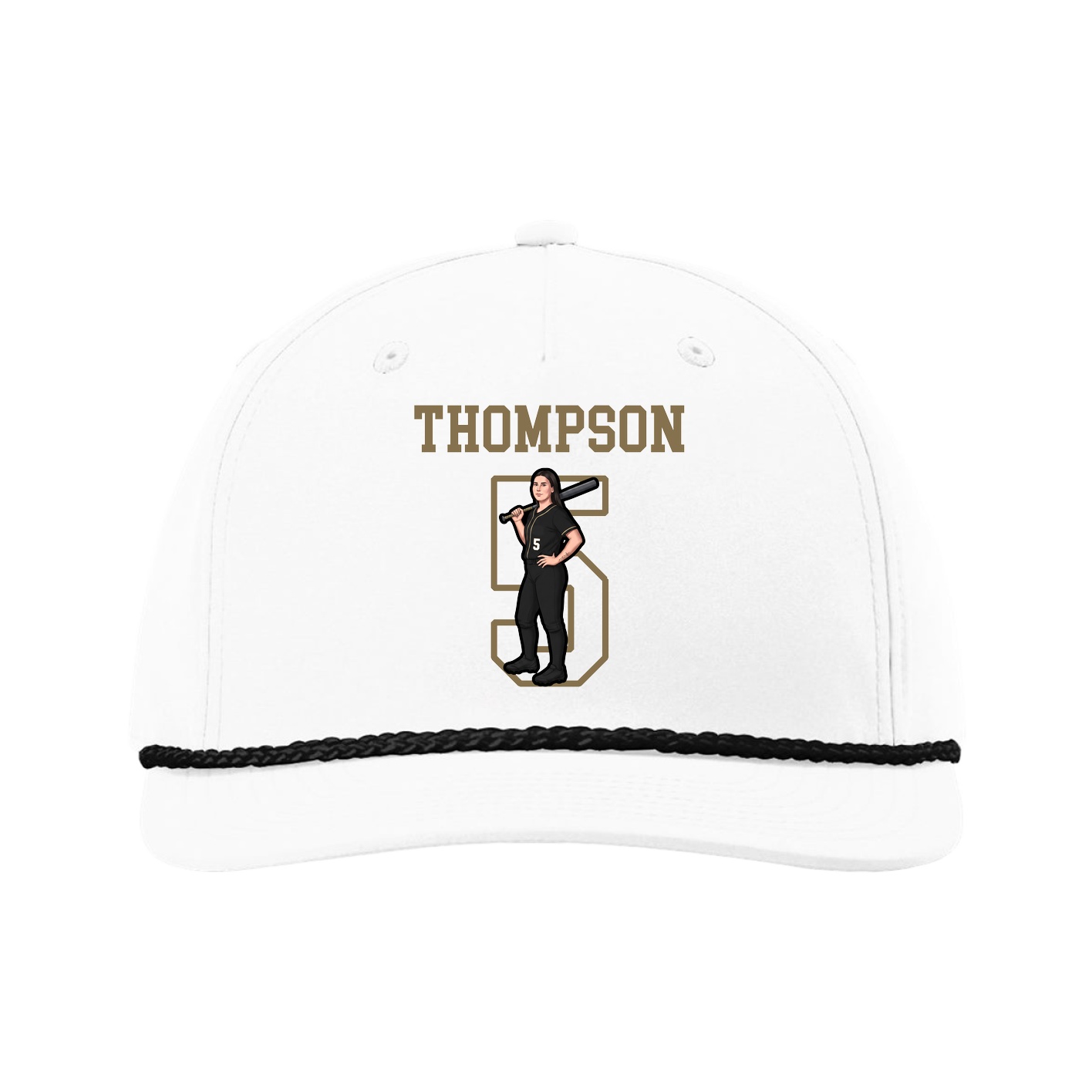 Five-Panel Classic Rope Cap — Shirsey in White