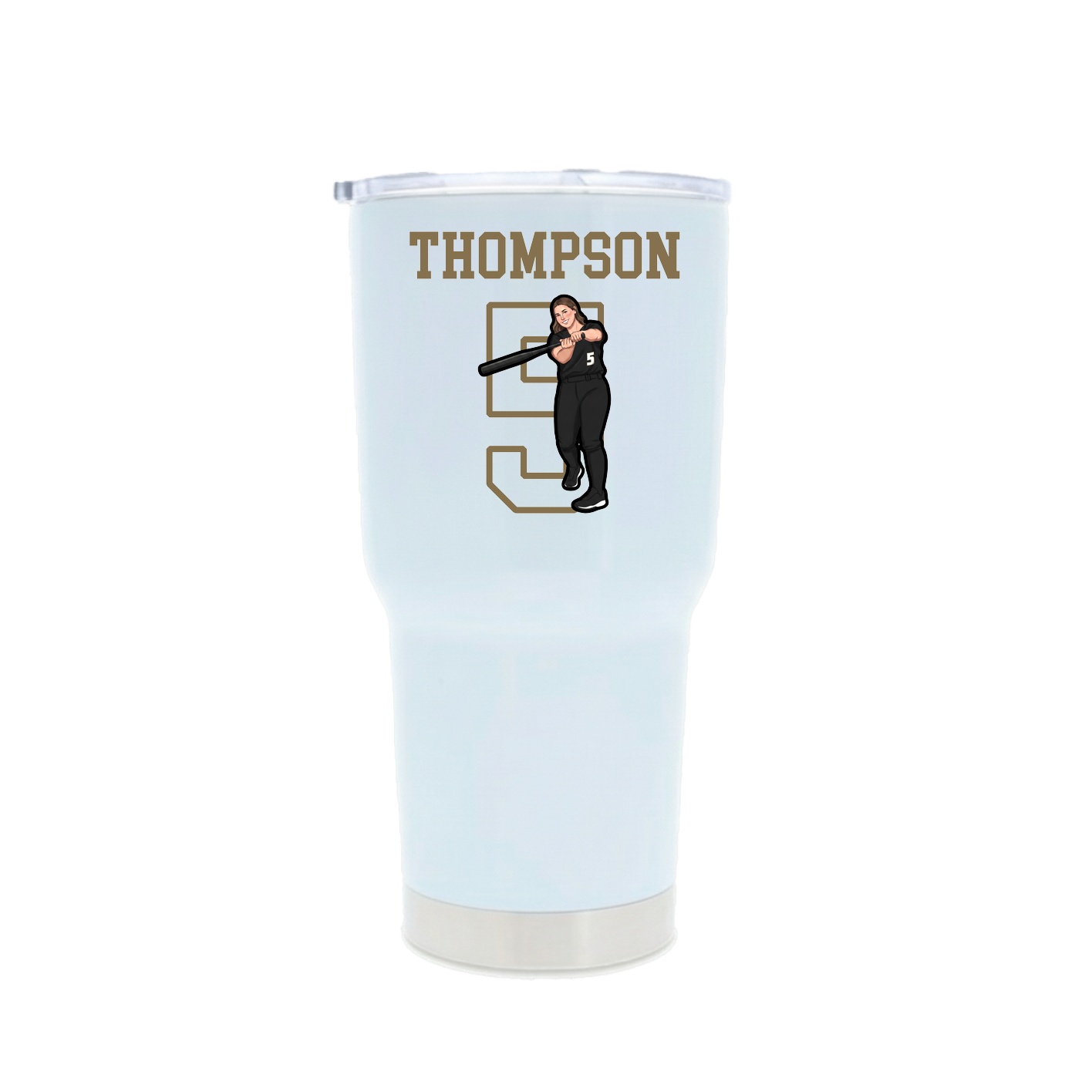 30oz Stainless Steel Tumbler — Shirsey in White