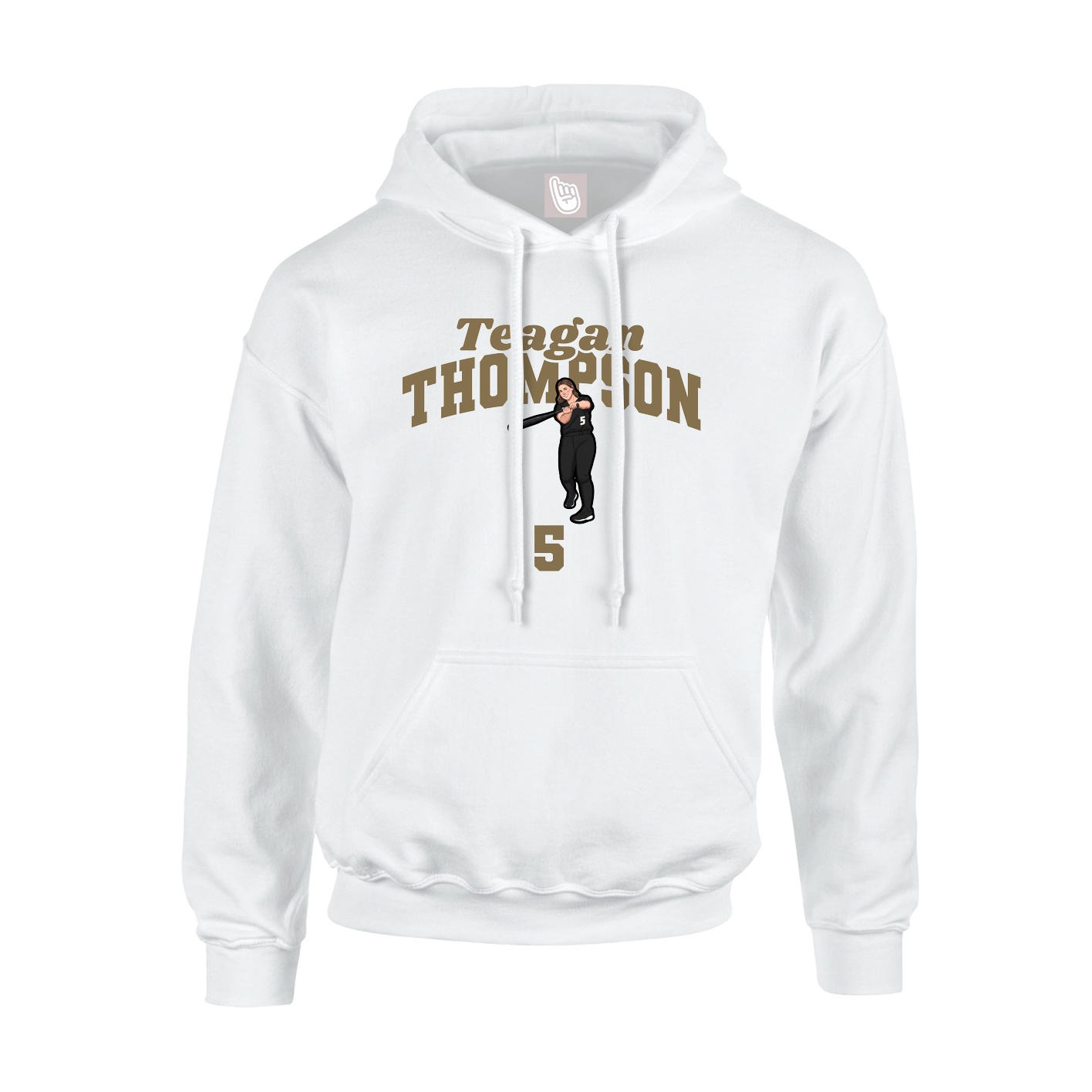 Hoodie — Signature Arch in White