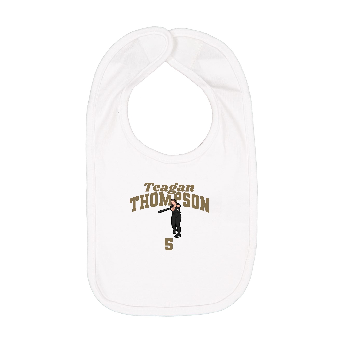 Infant Bib — Signature Arch in White