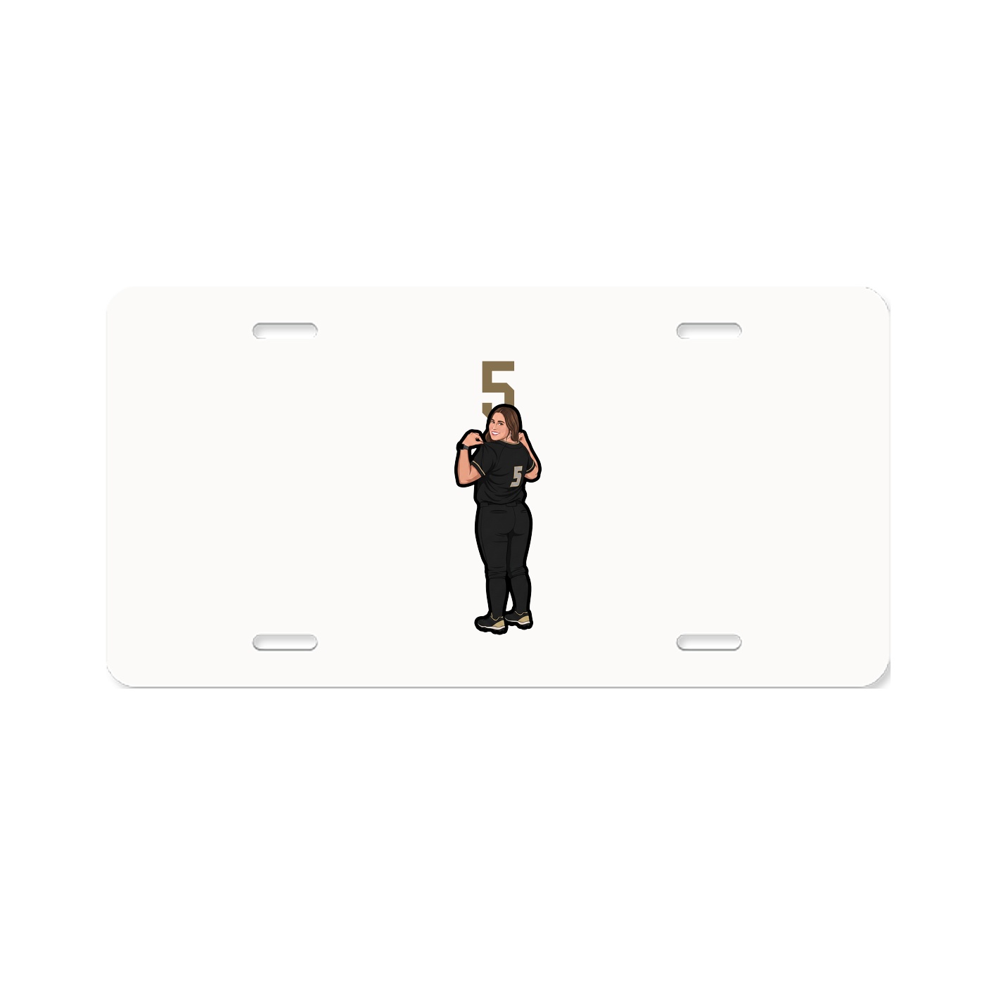 License Plate — Number Top in Classic