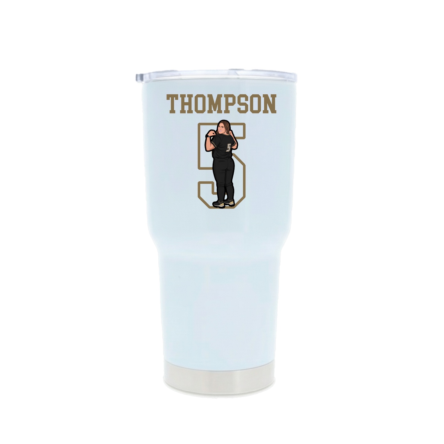 30oz Stainless Steel Tumbler — Shirsey in White