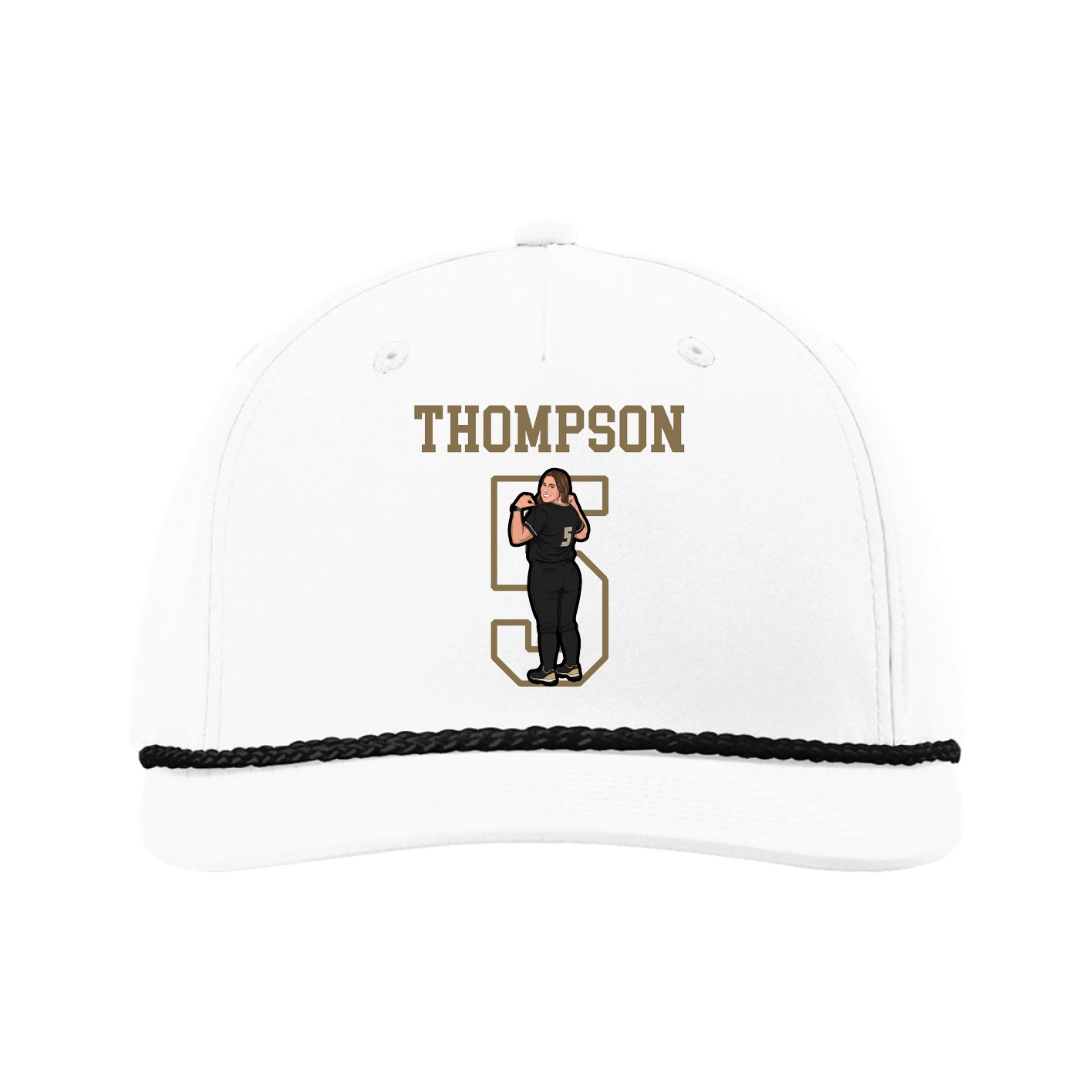 Five-Panel Classic Rope Cap — Shirsey in White