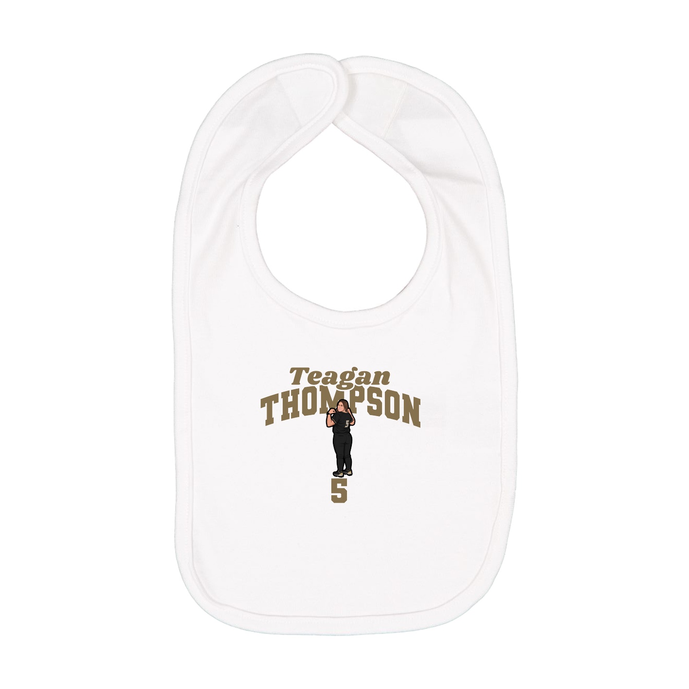 Infant Bib — Signature Arch in White