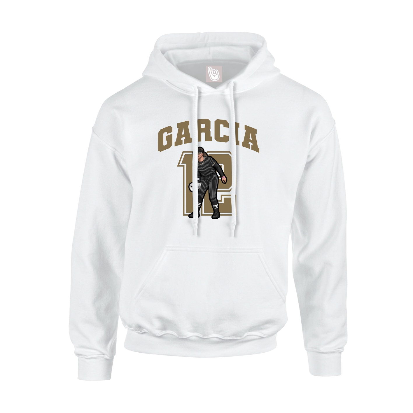 Hoodie — Number in White