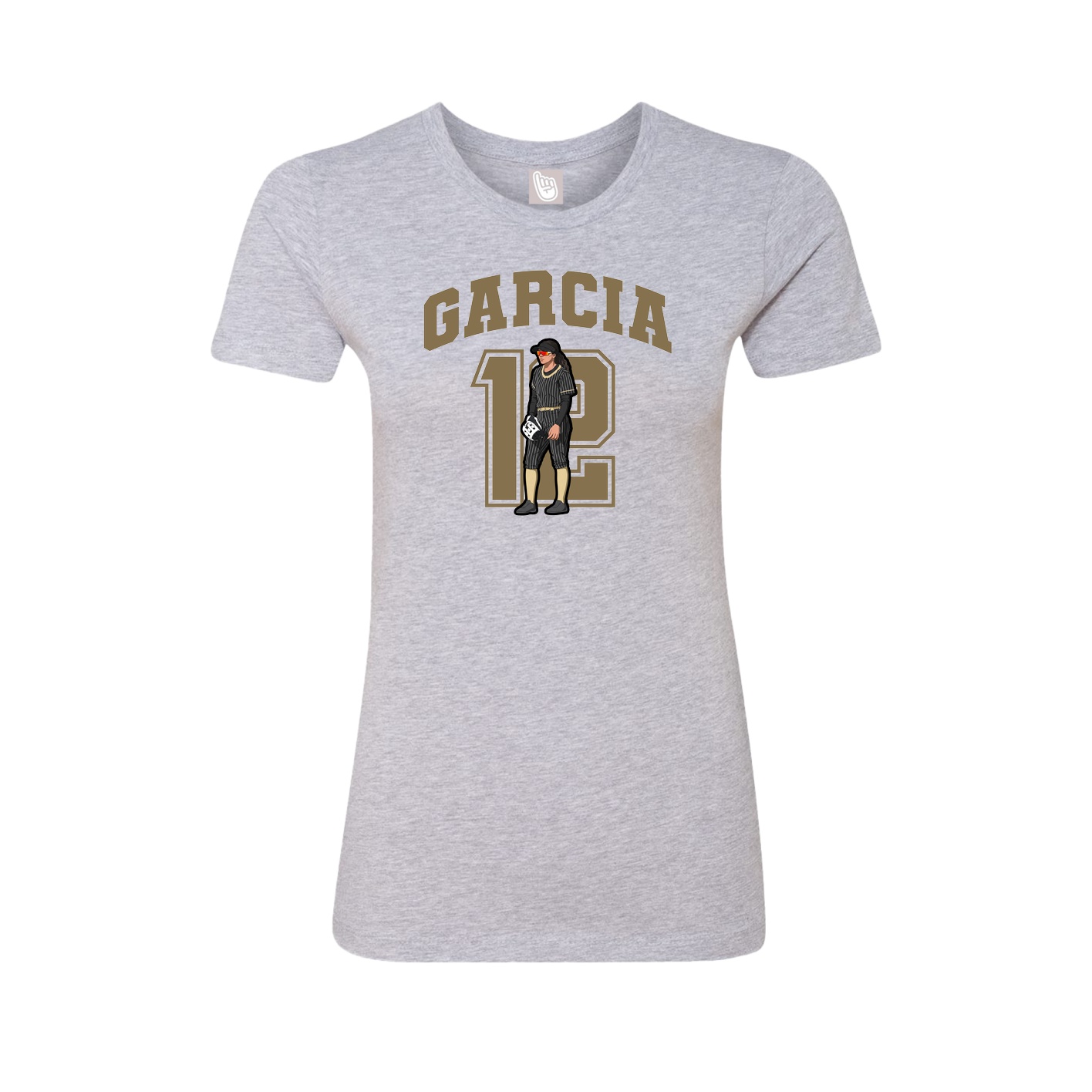 Fitted Women's Tee — Number in Grey
