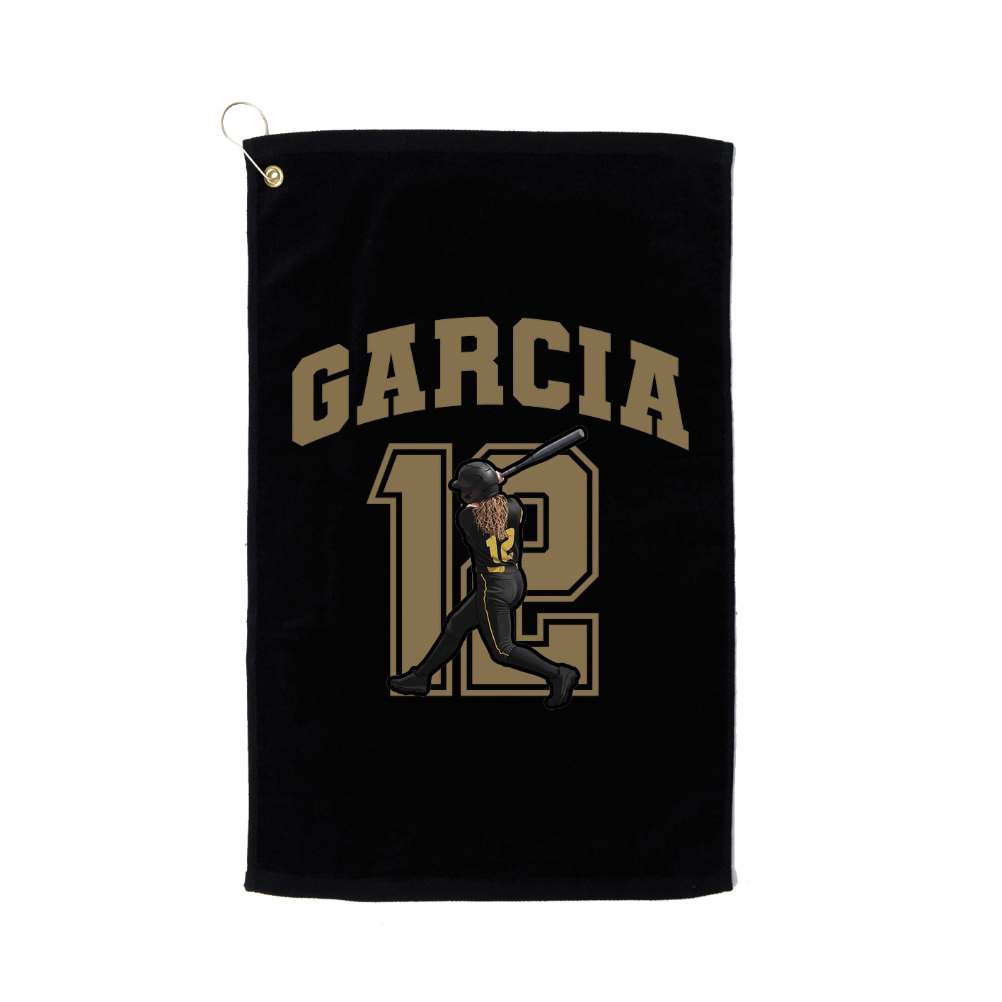 Golf Towel — Number in Black