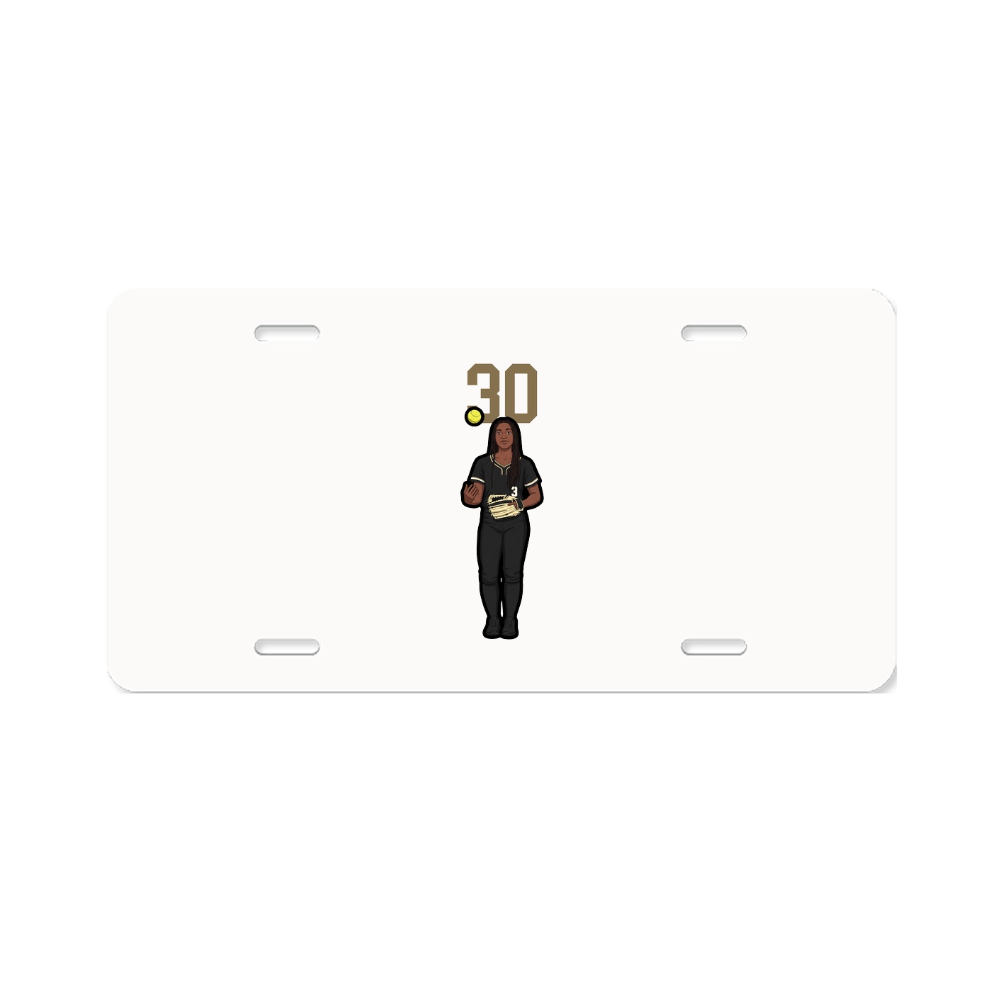License Plate — Number Top in Classic