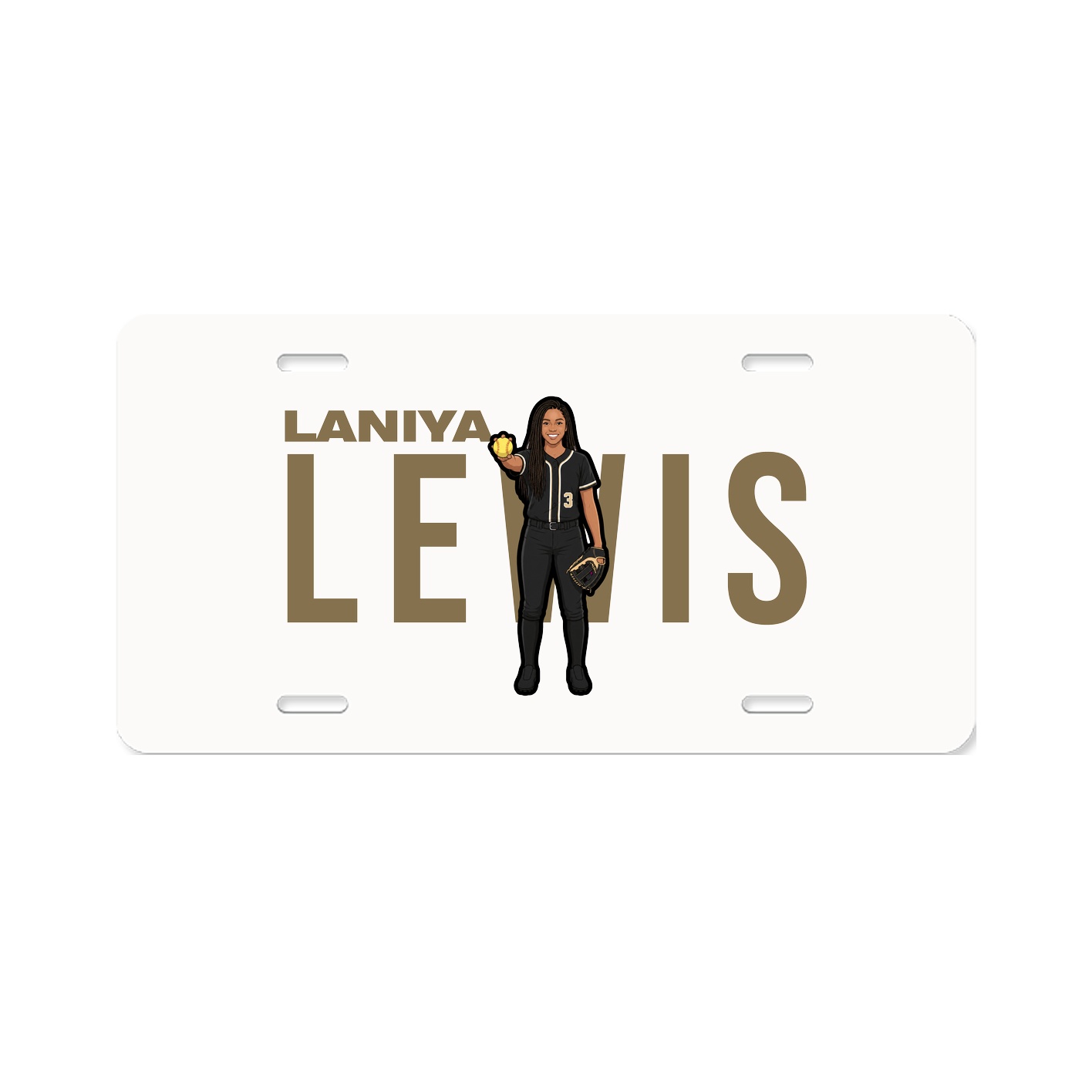 License Plate — Player Name in Classic