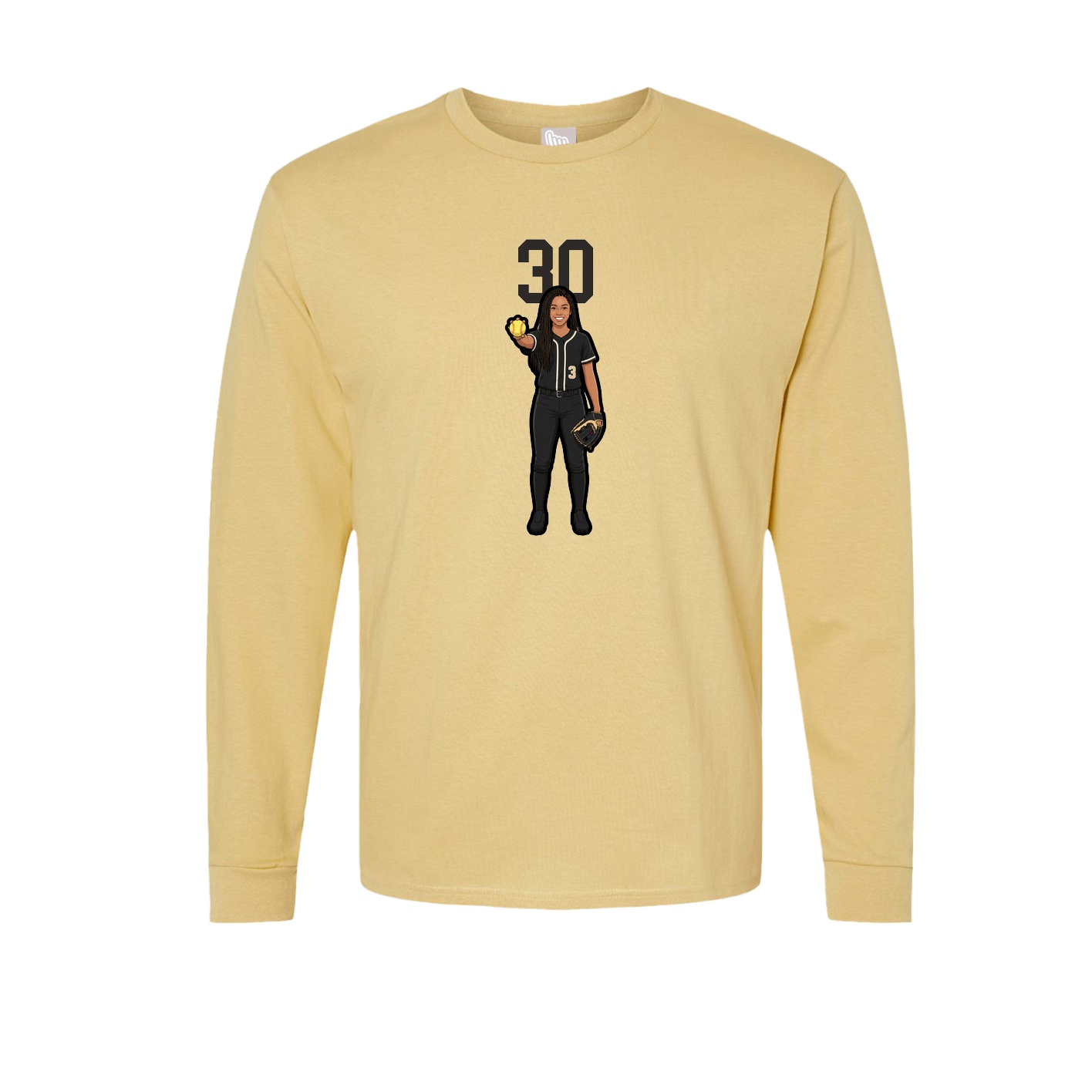 Long Sleeve Tee — Number Top in Vegas Gold