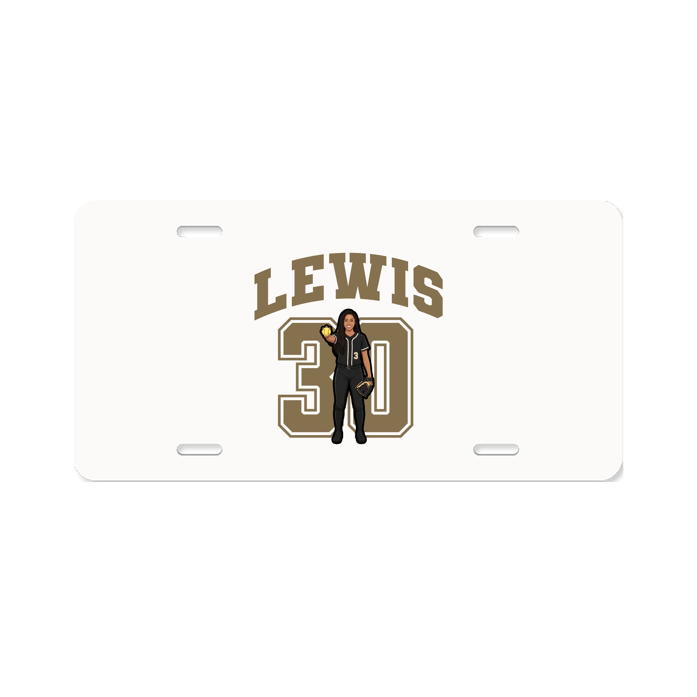 License Plate — Number in Classic