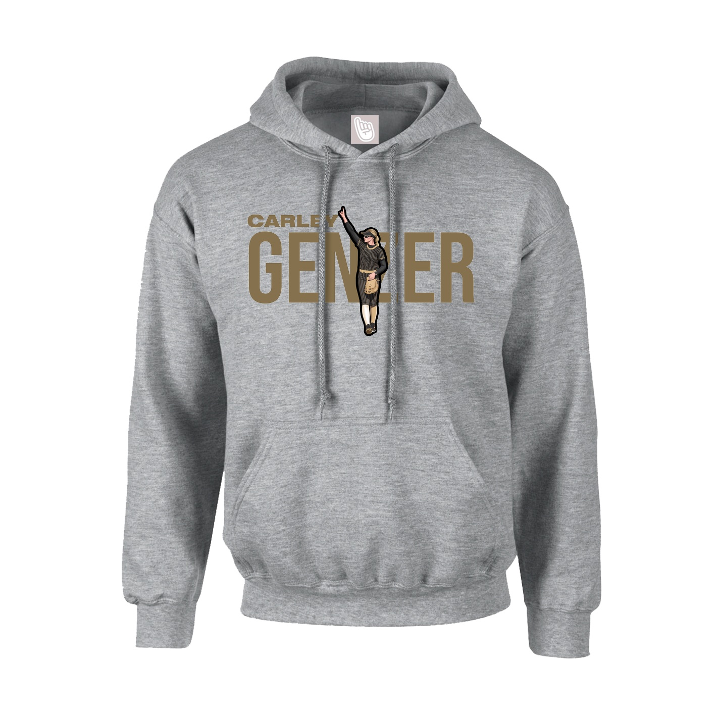 Hoodie — Player Name in Grey