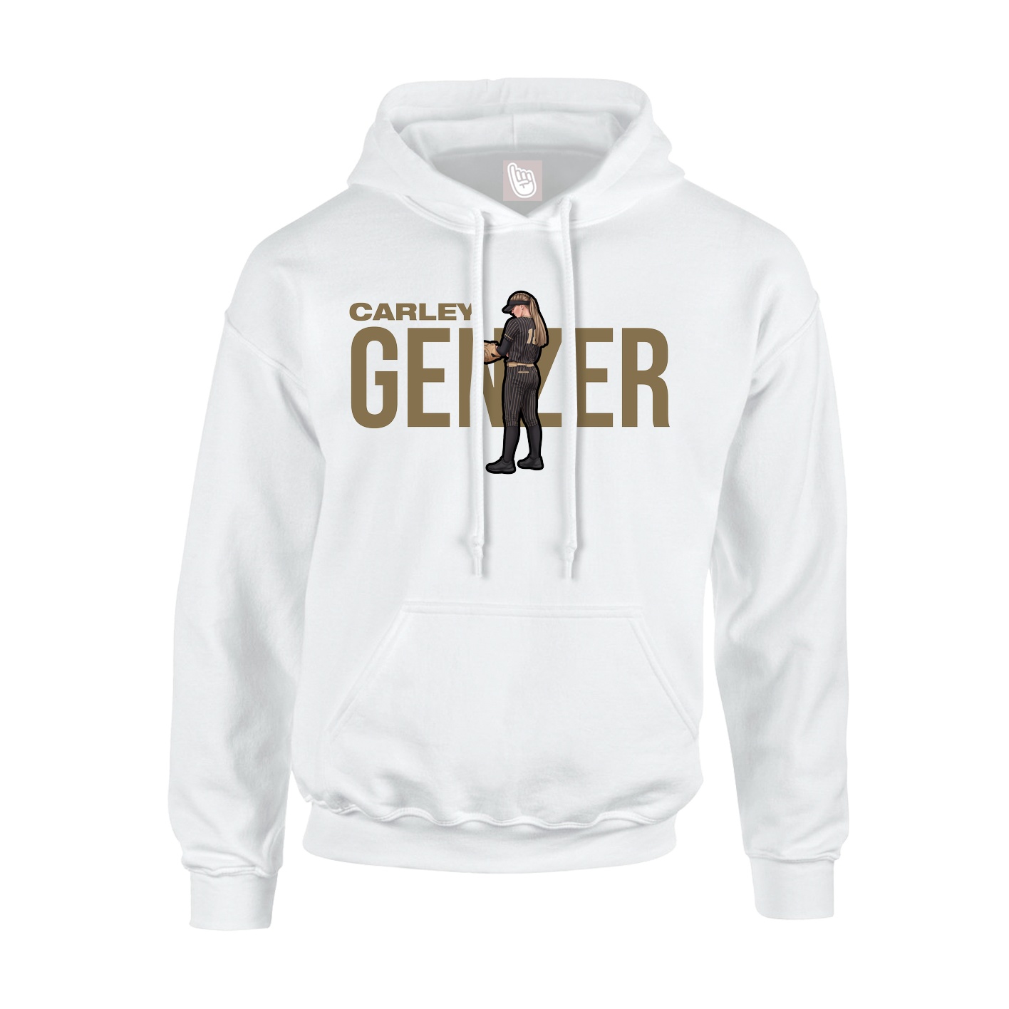 Youth Hoodie — Player Name in White
