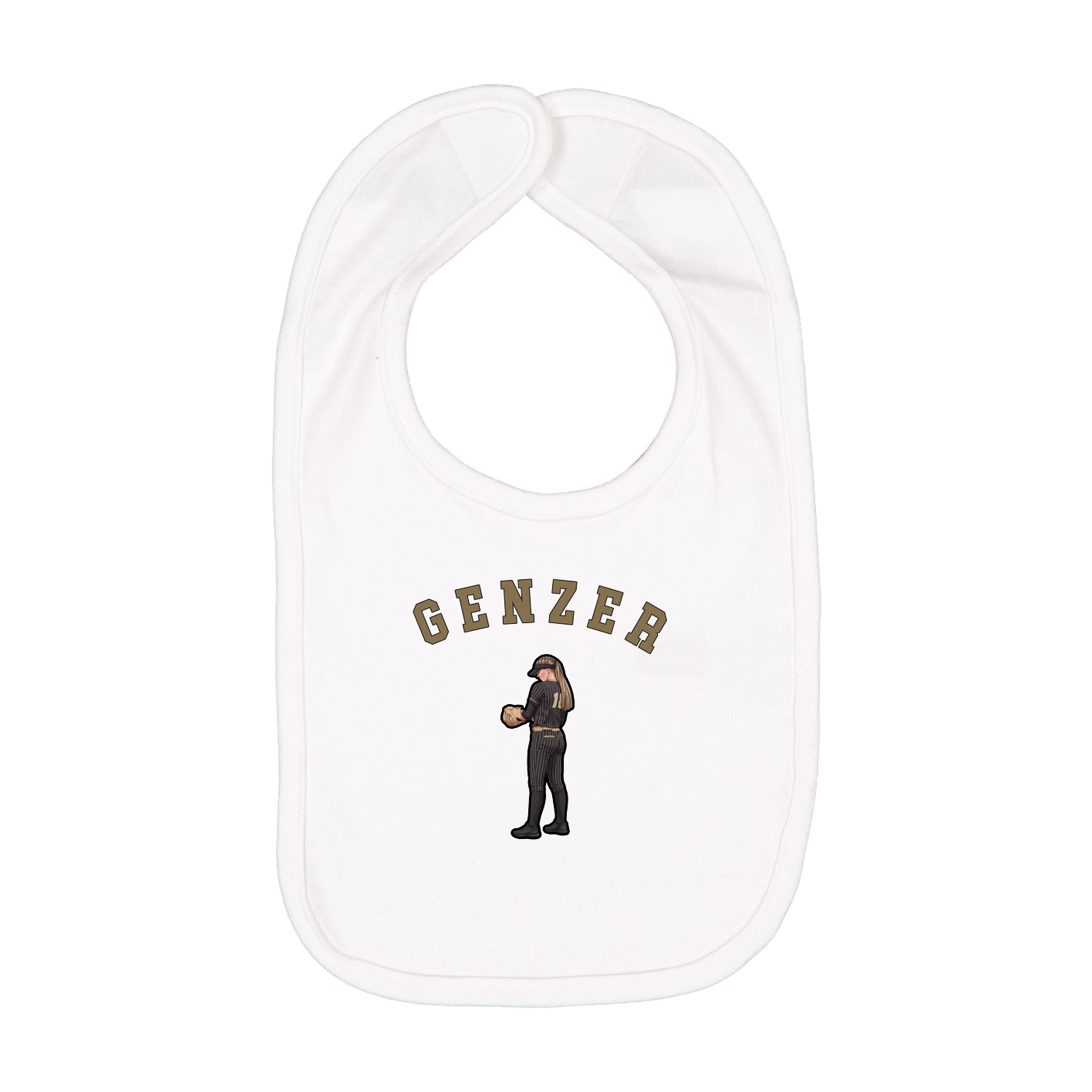 Infant Bib — Shirsey Arch in White
