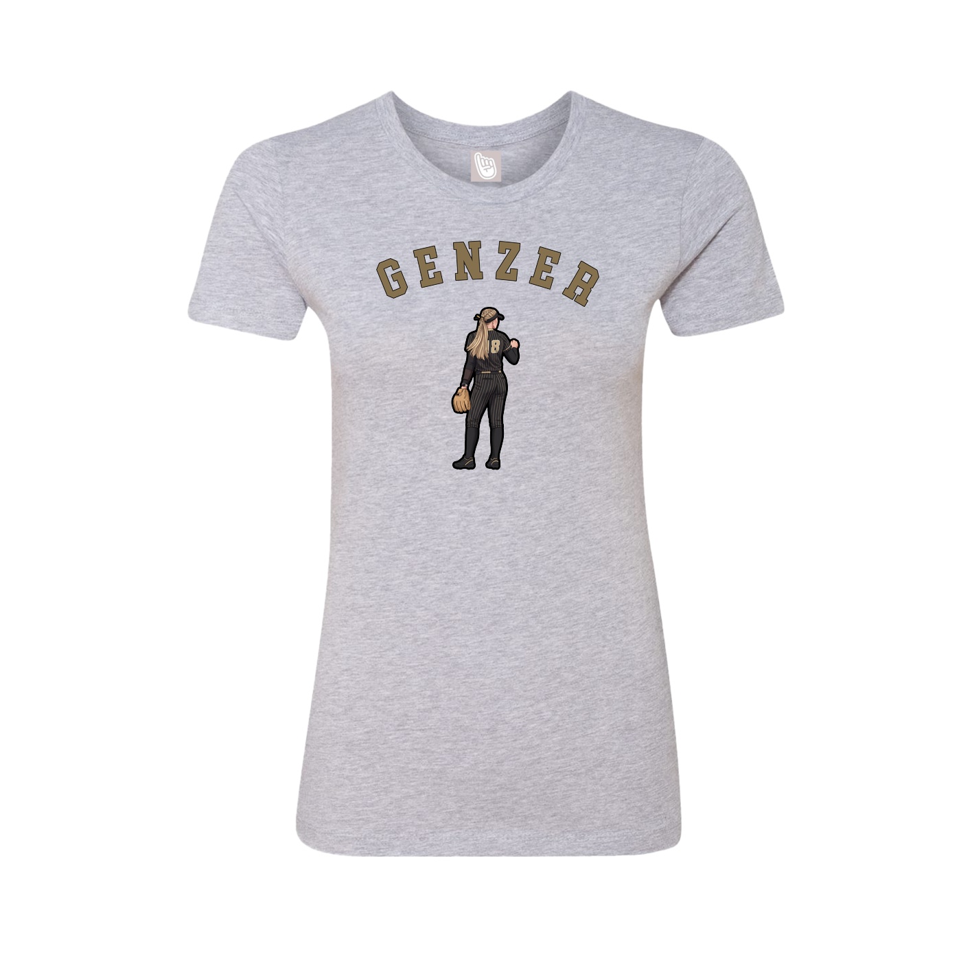 Fitted Women's Tee — Shirsey Arch in Grey