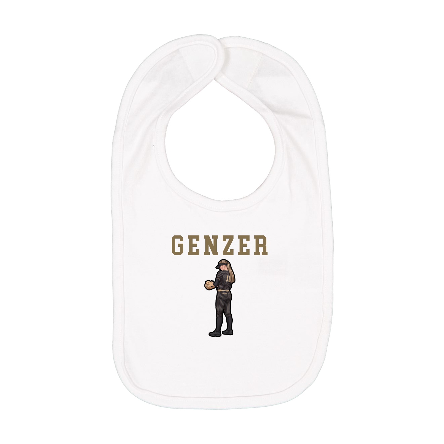 Infant Bib — Shirsey in White