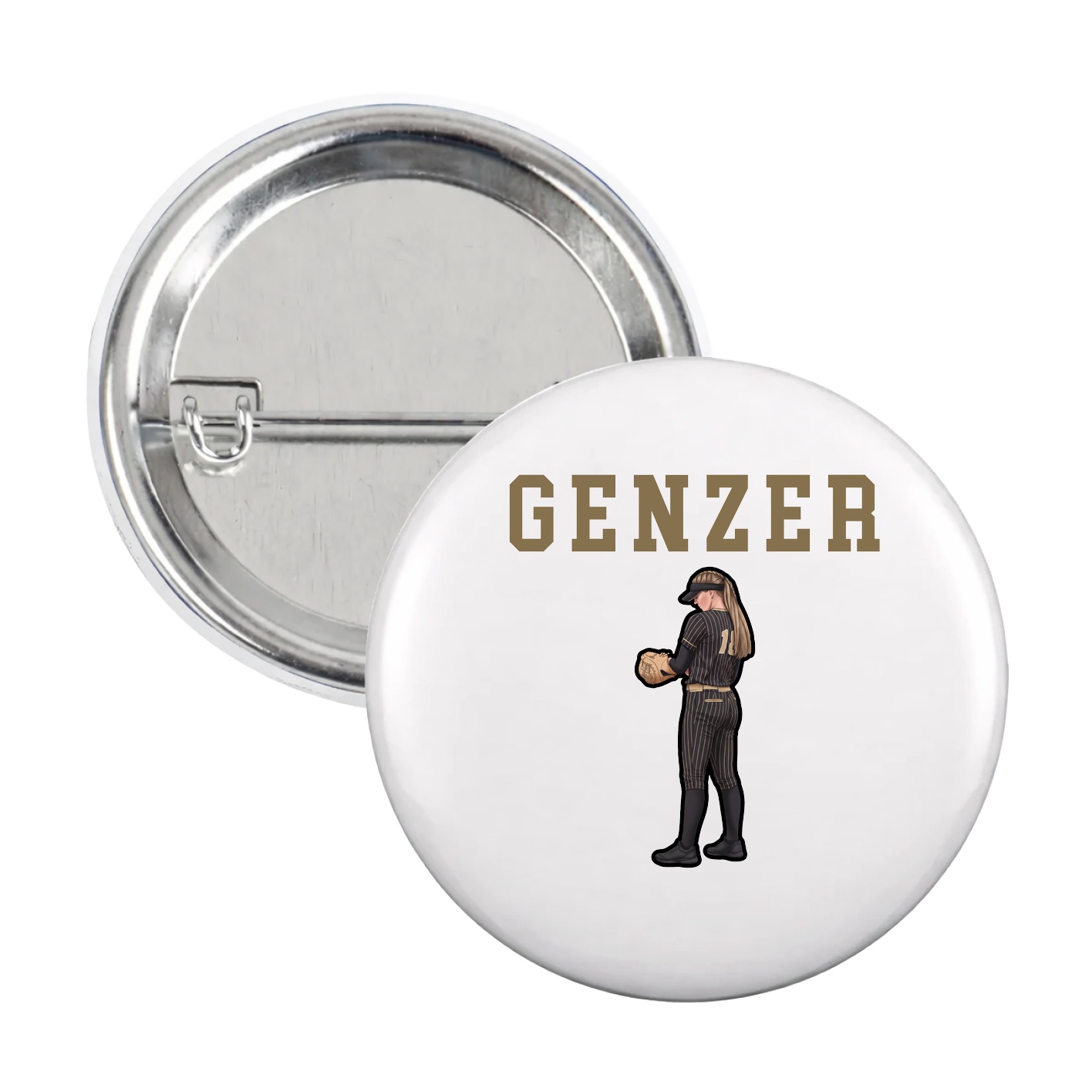 Game Day Button — Shirsey in White