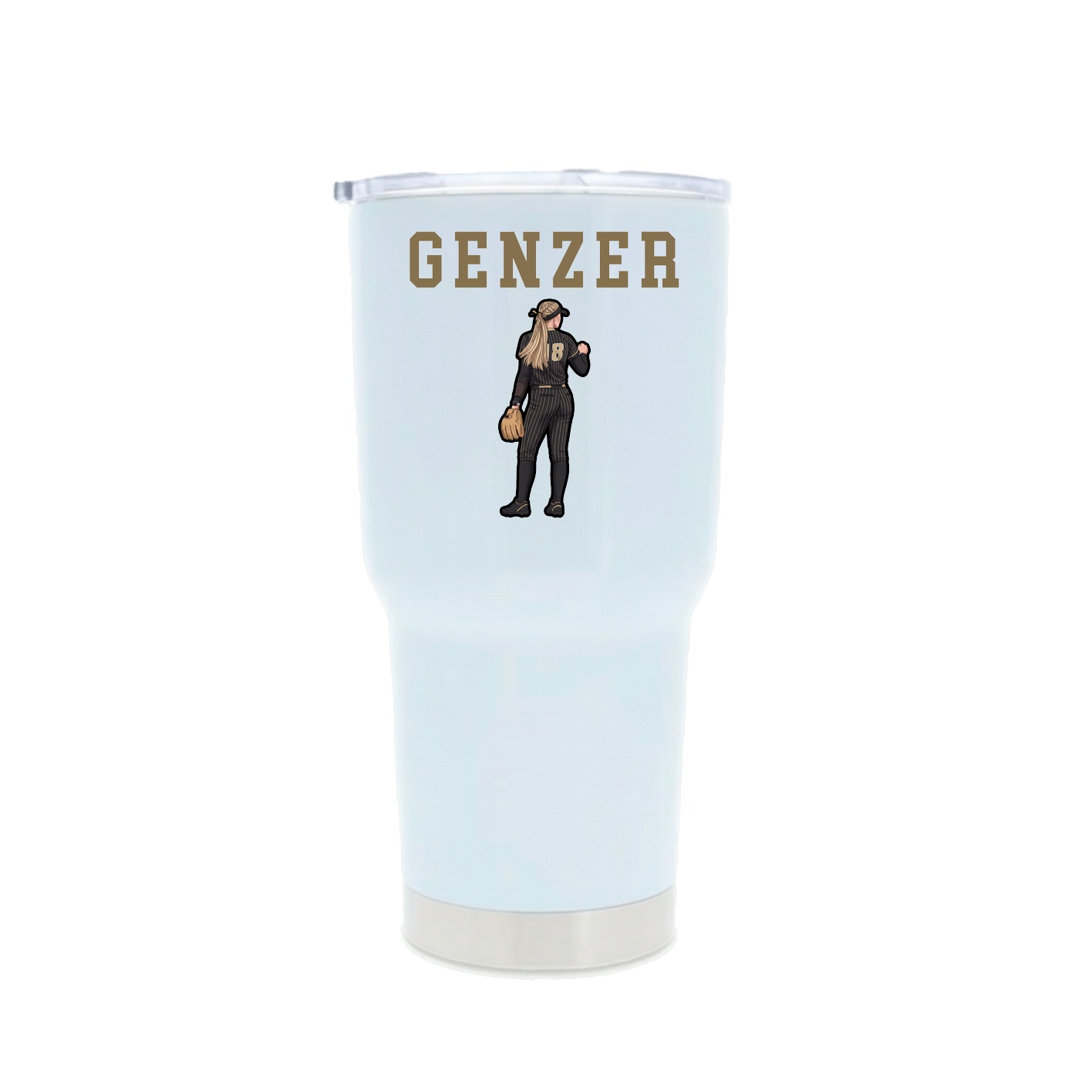 30oz Stainless Steel Tumbler — Shirsey in White