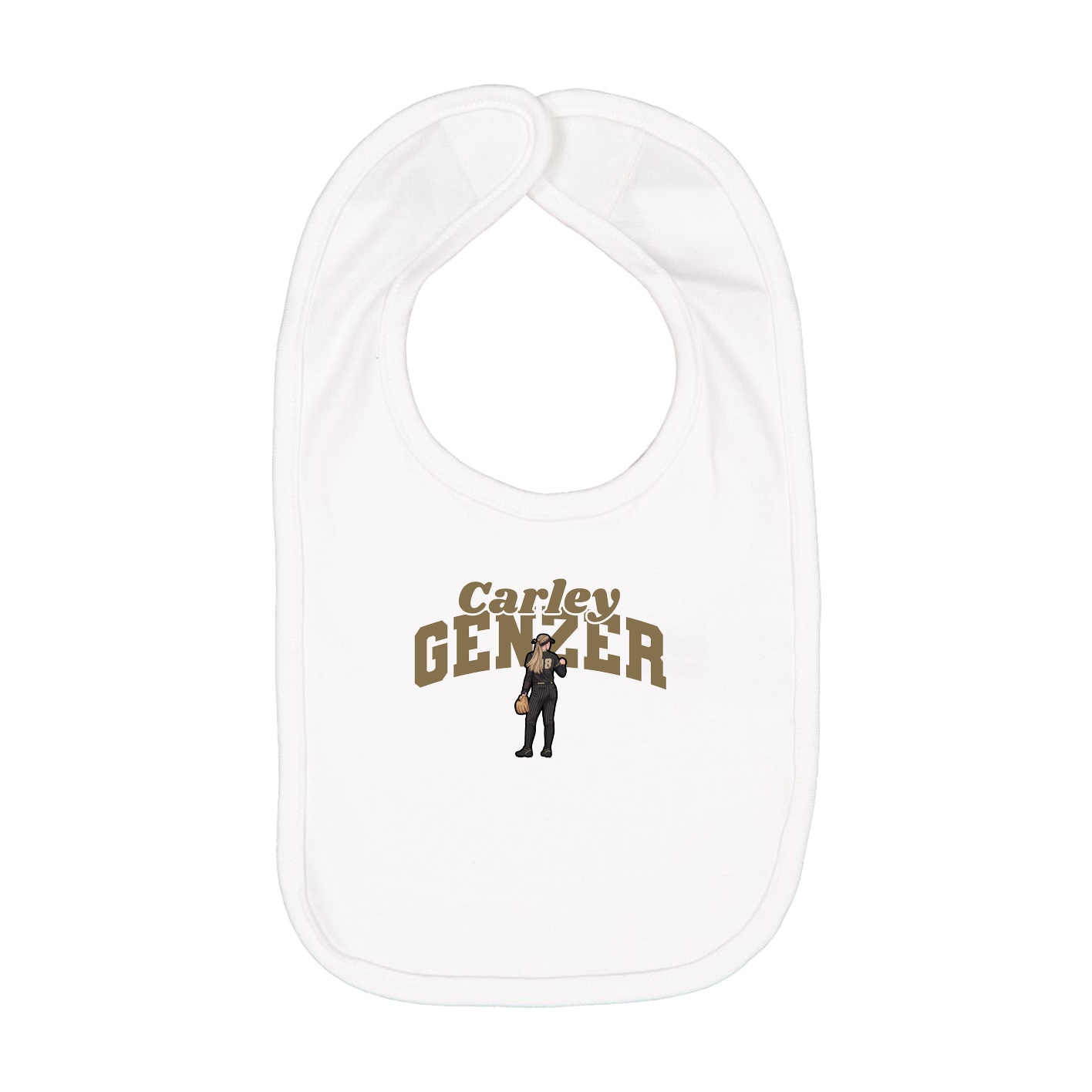 Infant Bib — Signature Arch in White