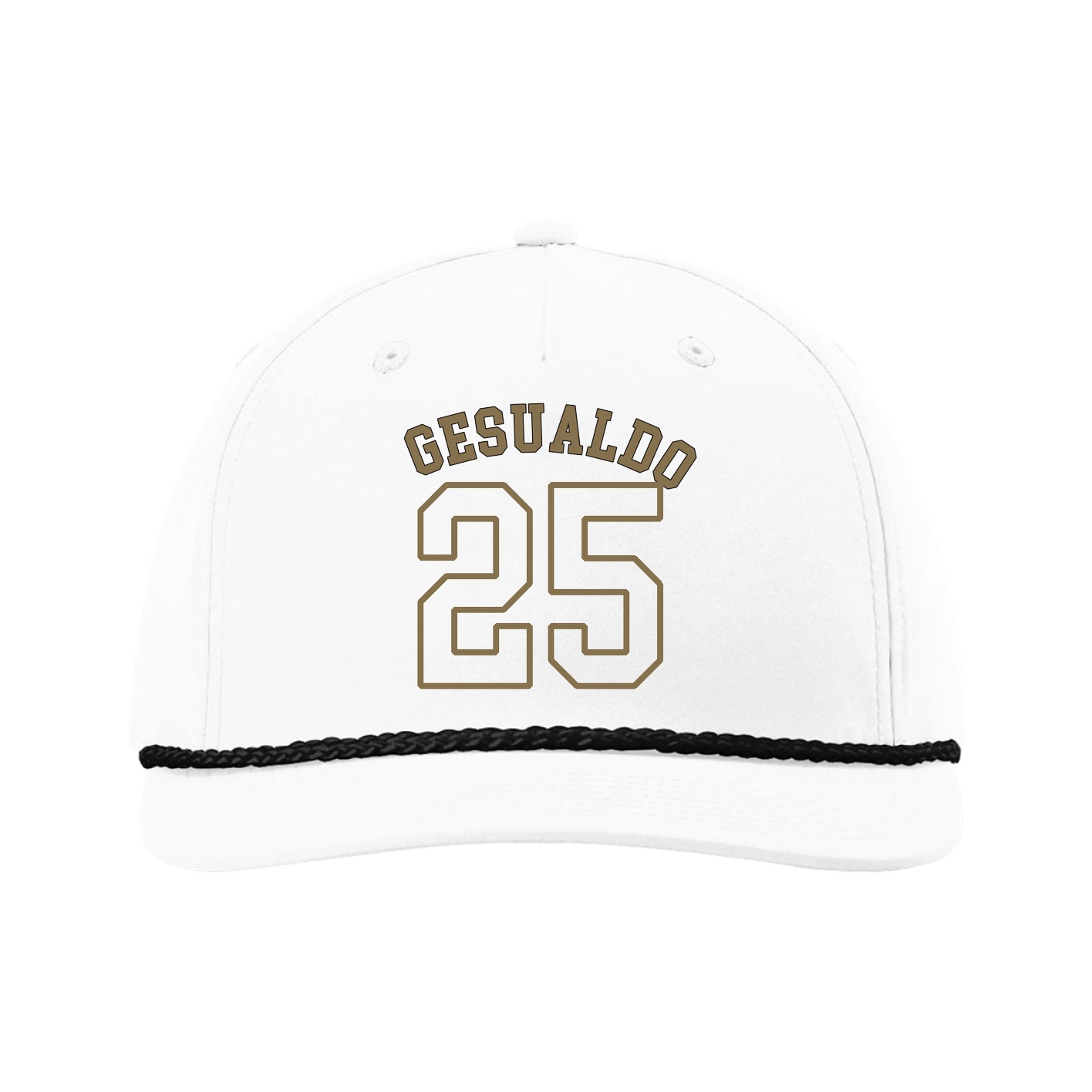 Five-Panel Classic Rope Cap — Shirsey Arch in White