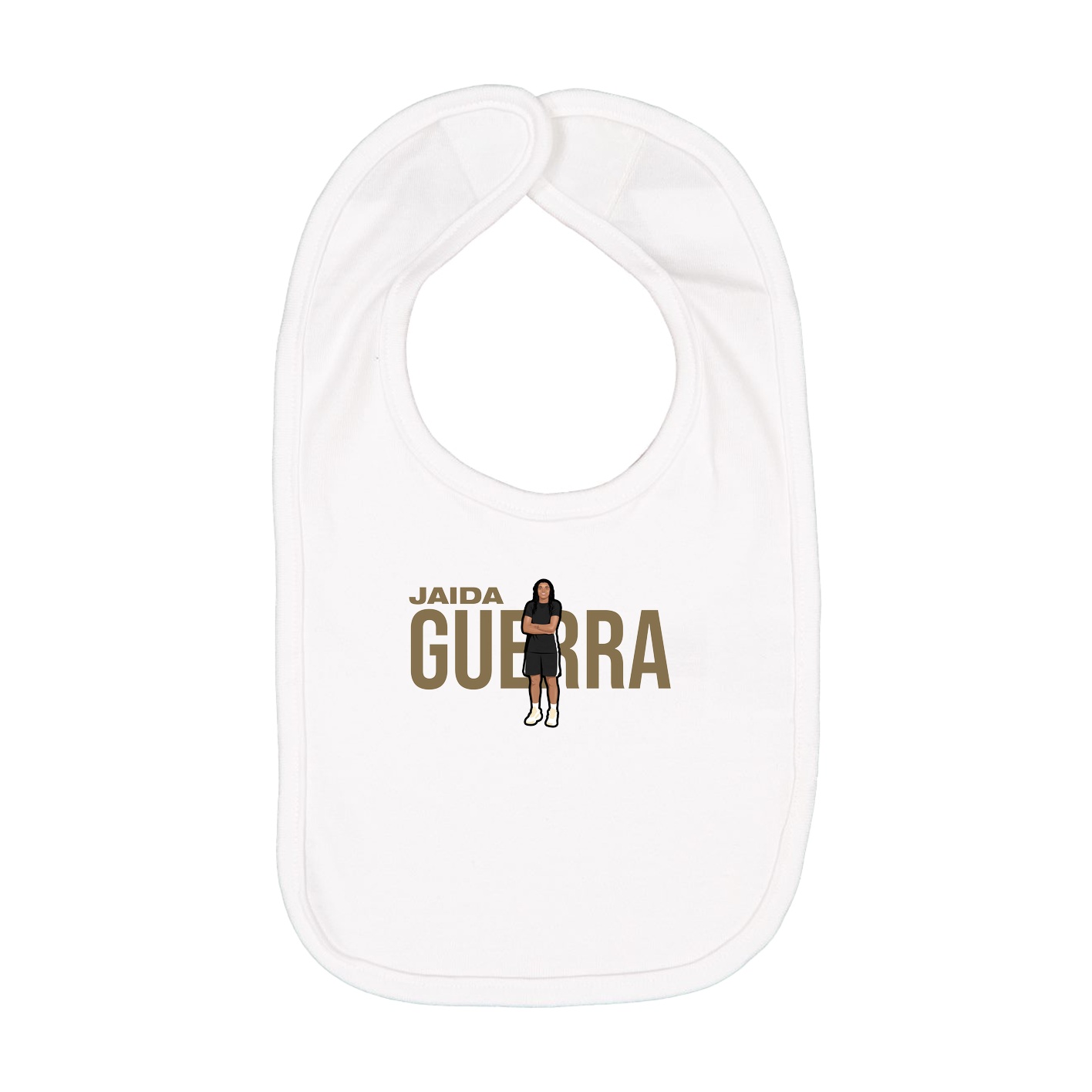 Infant Bib — Player Name in White