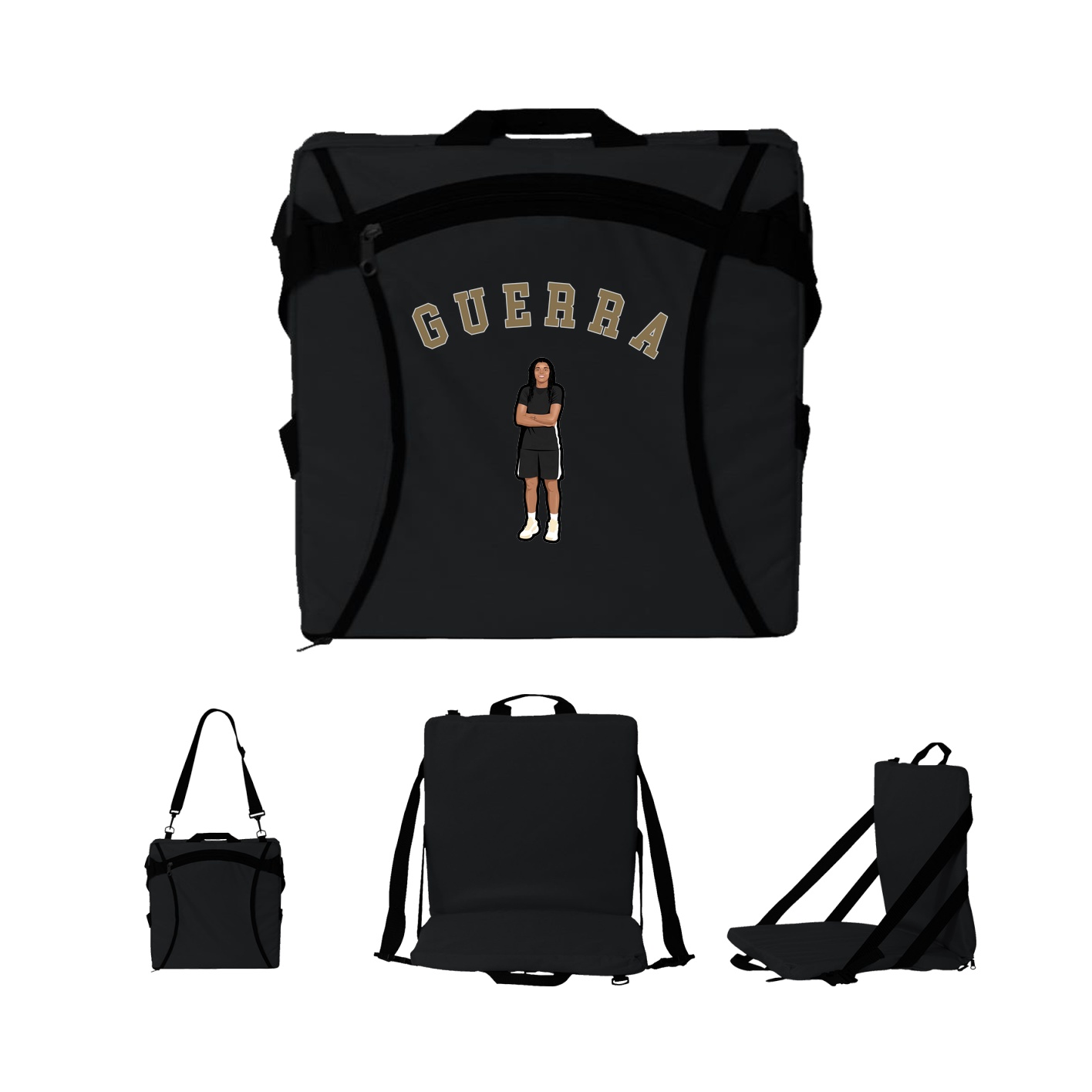Folding Stadium Seat — Shirsey Arch in Black