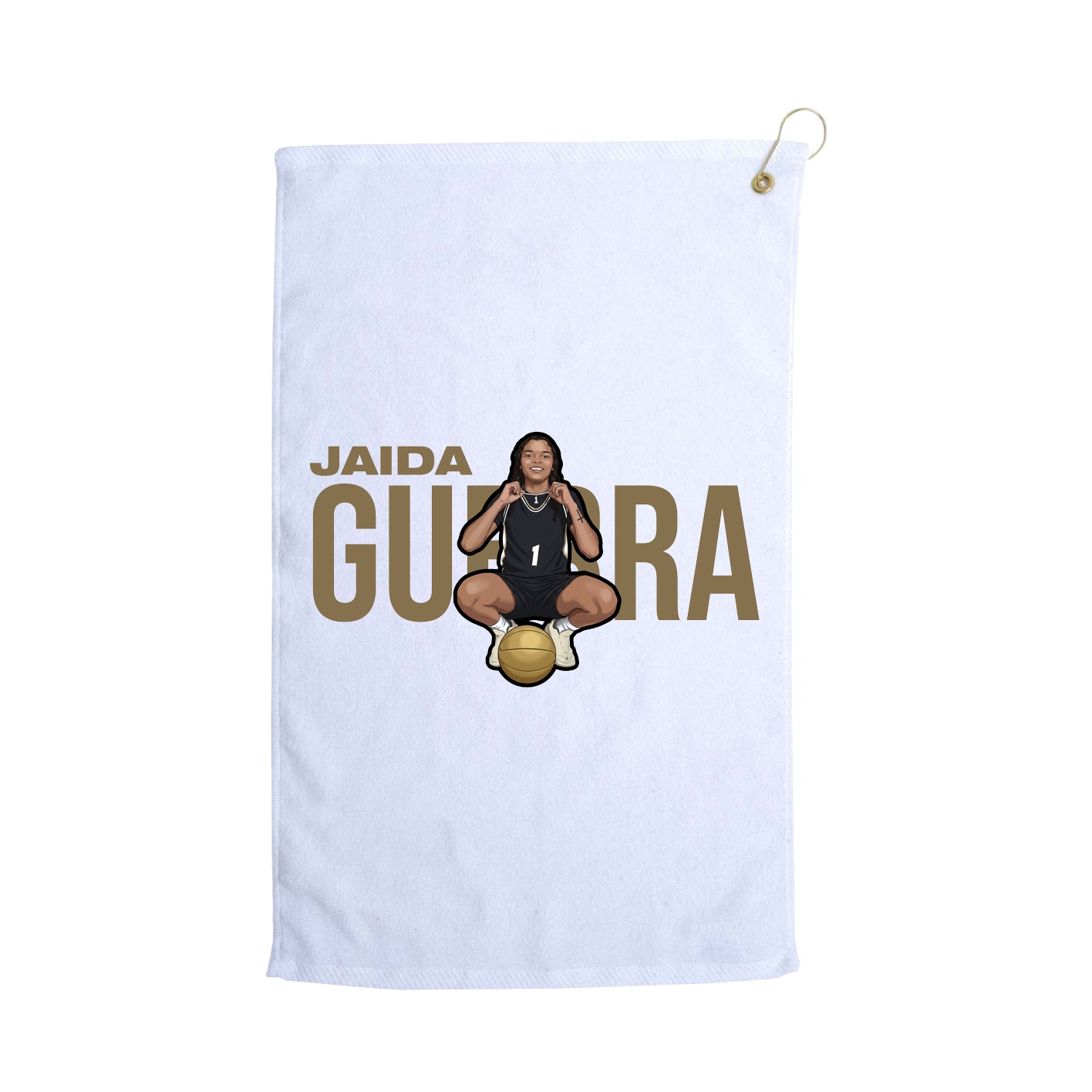 Golf Towel — Player Name in White