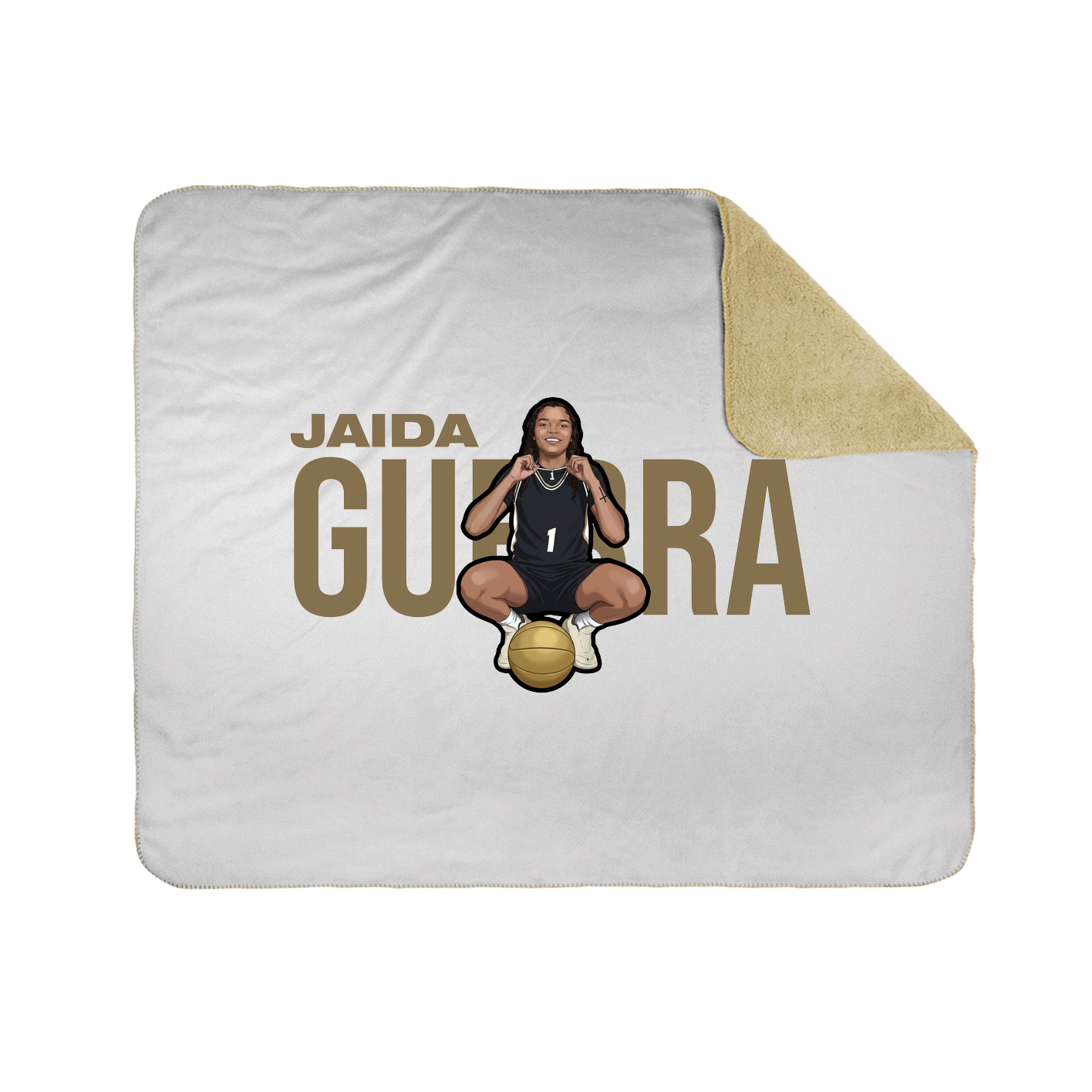 Throw Blanket — Player Name in White