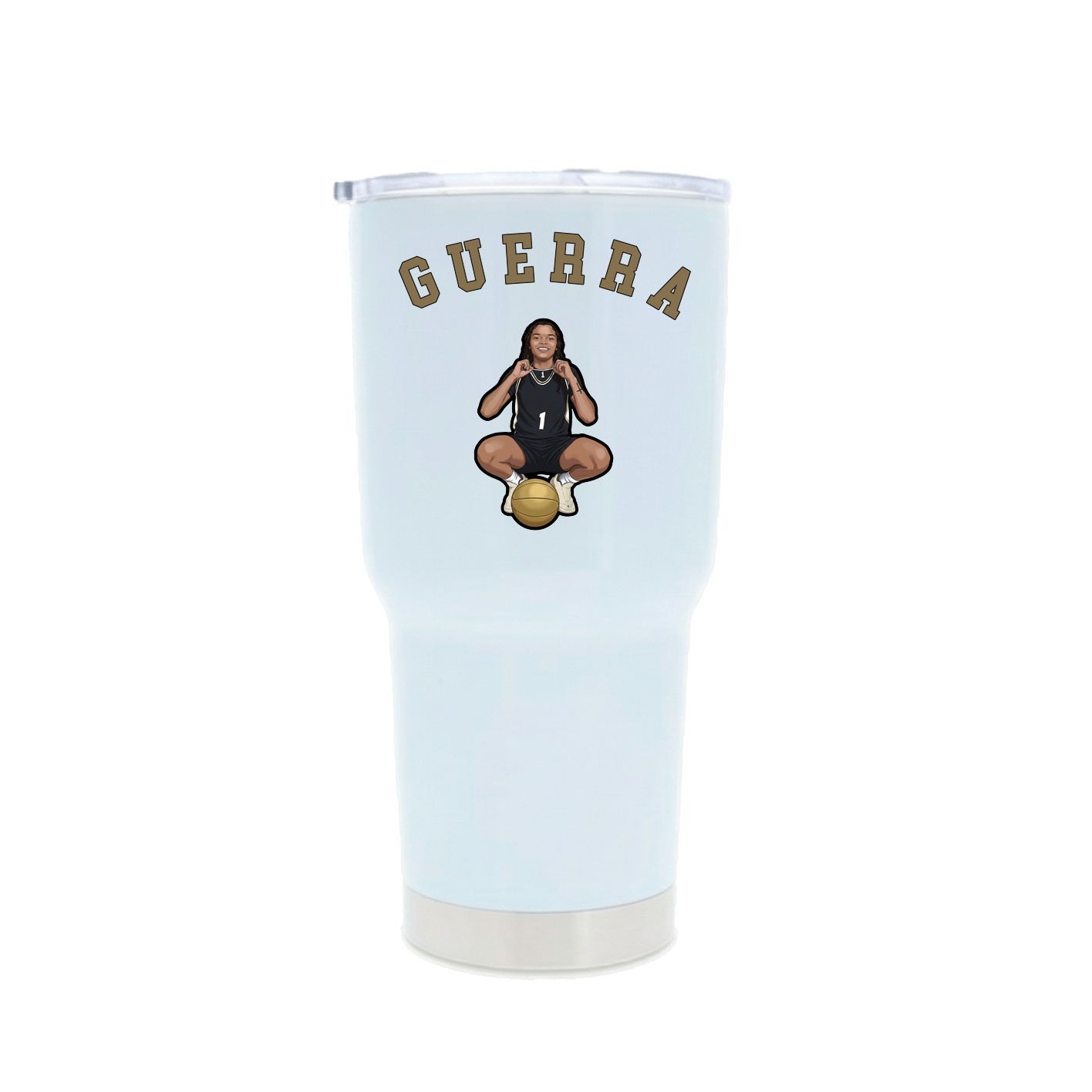 30oz Stainless Steel Tumbler — Shirsey Arch in White