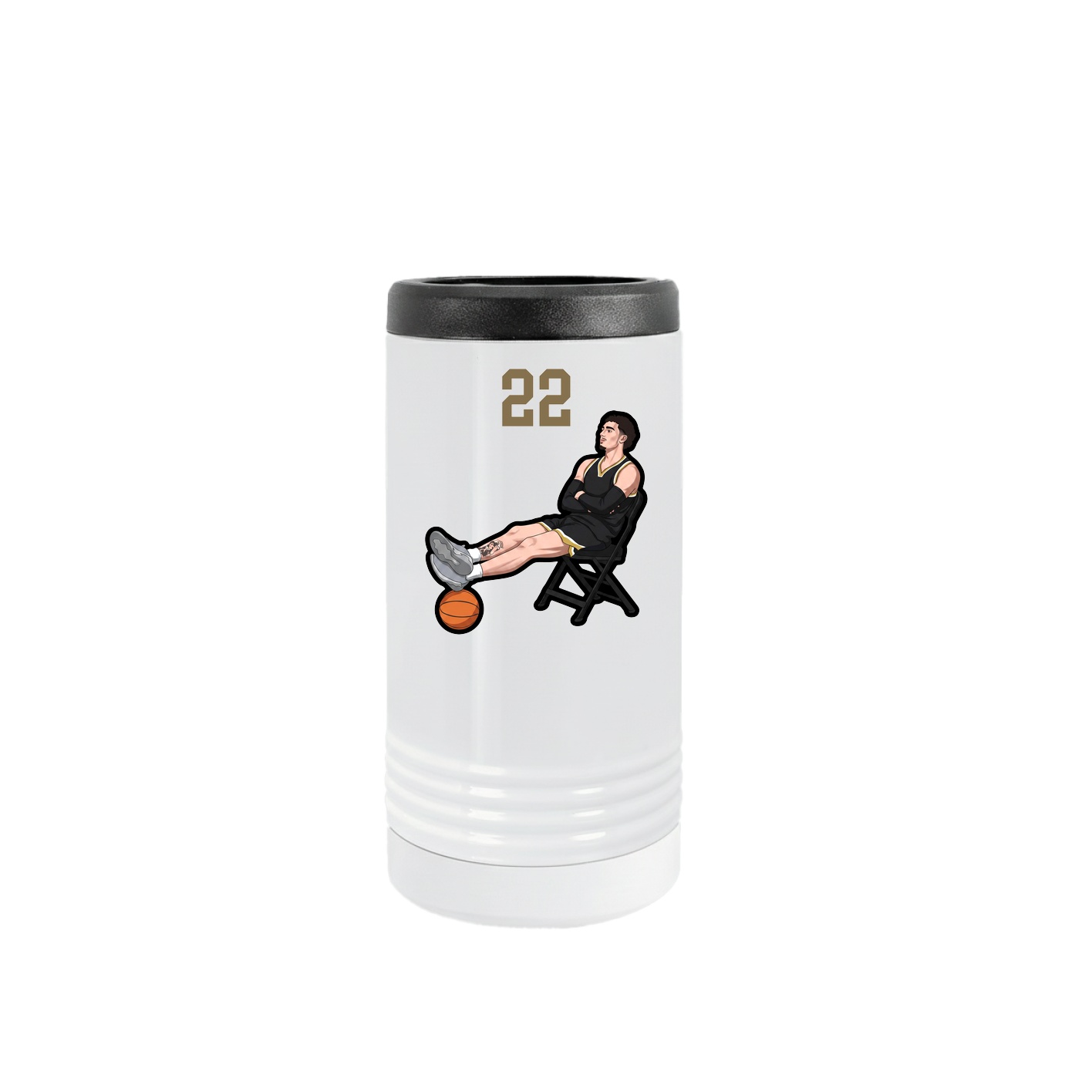 Slim Beverage Holder — Number Top in White