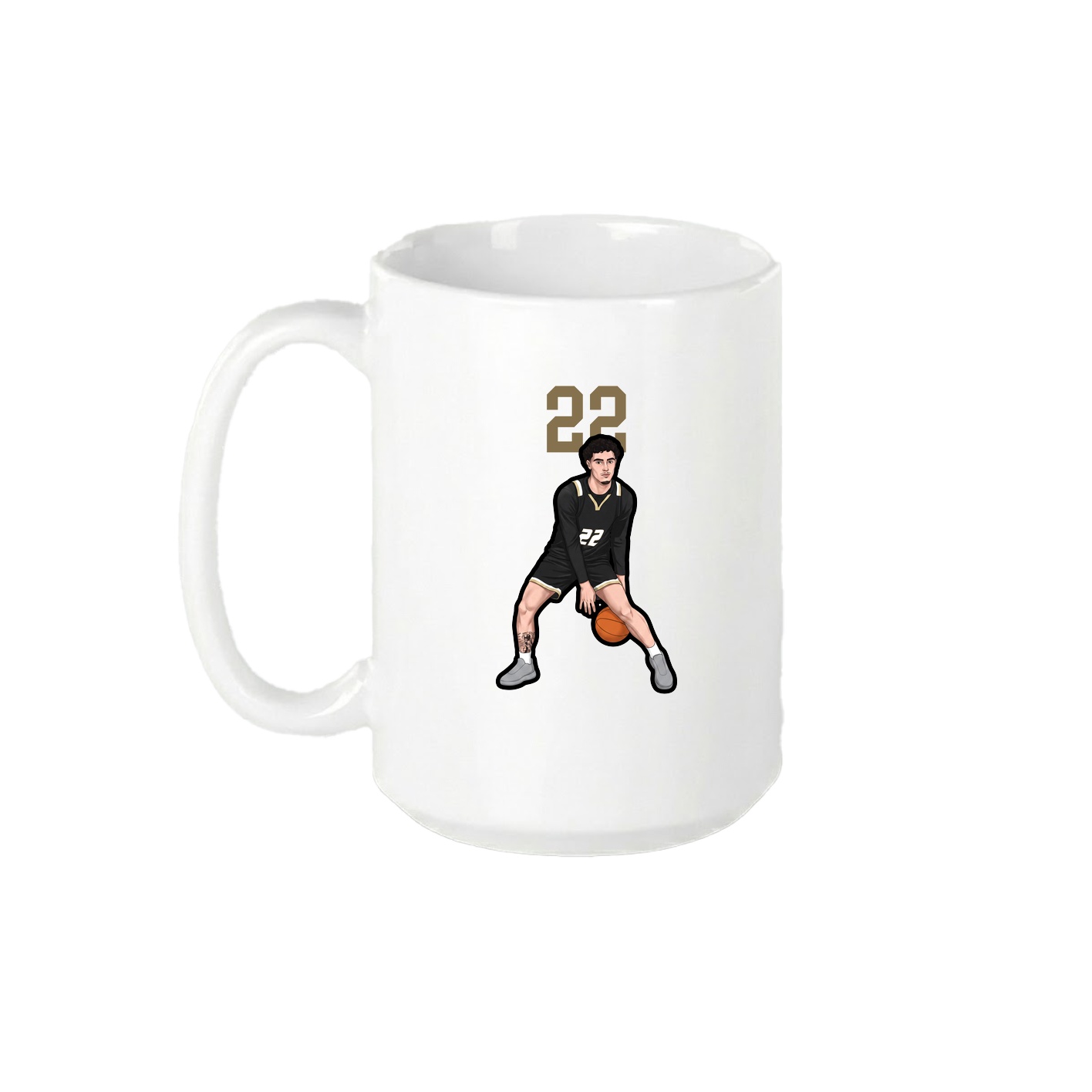 15oz Coffee Mug — Number Top in White