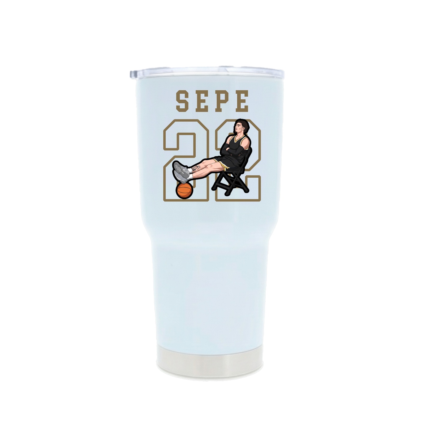 30oz Stainless Steel Tumbler — Shirsey in White
