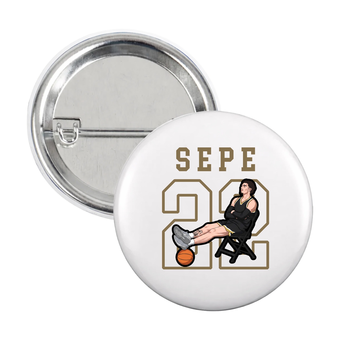 Game Day Button — Shirsey in White
