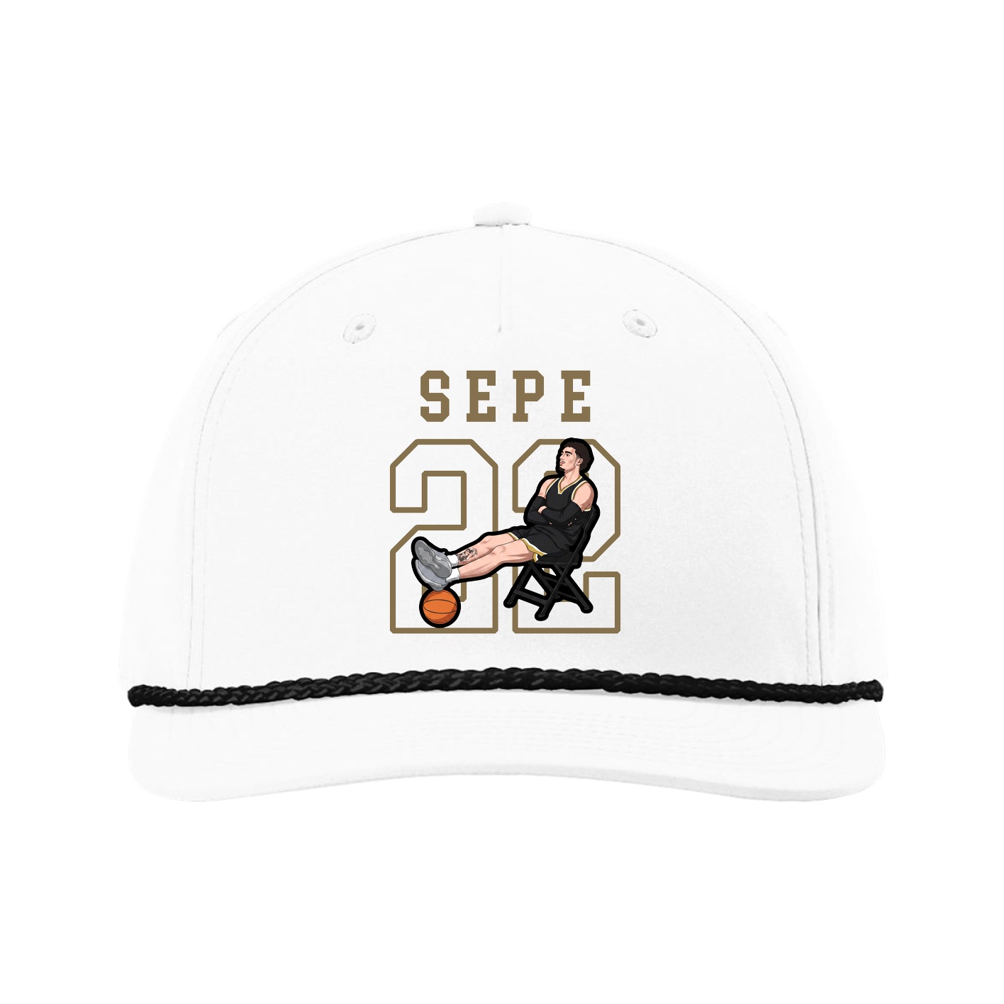 Five-Panel Classic Rope Cap — Shirsey in White
