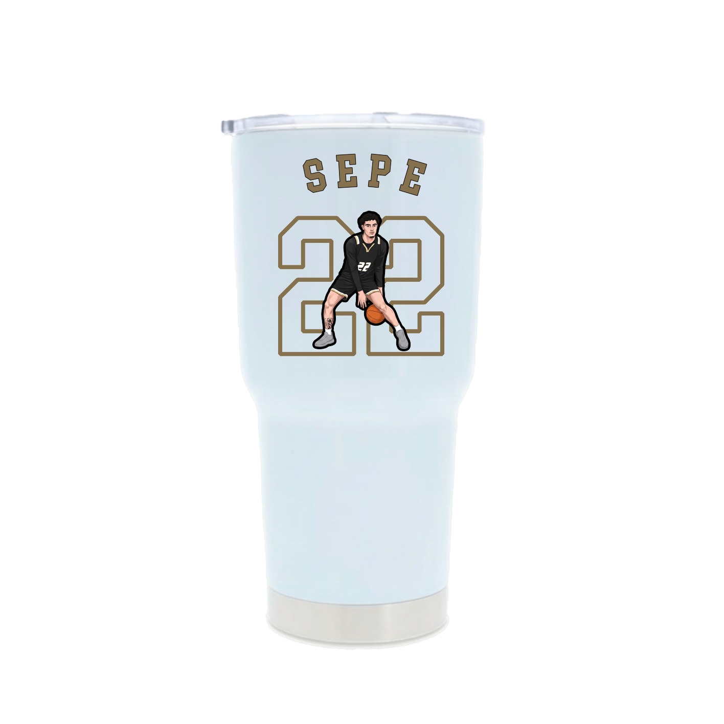 30oz Stainless Steel Tumbler — Shirsey Arch in White