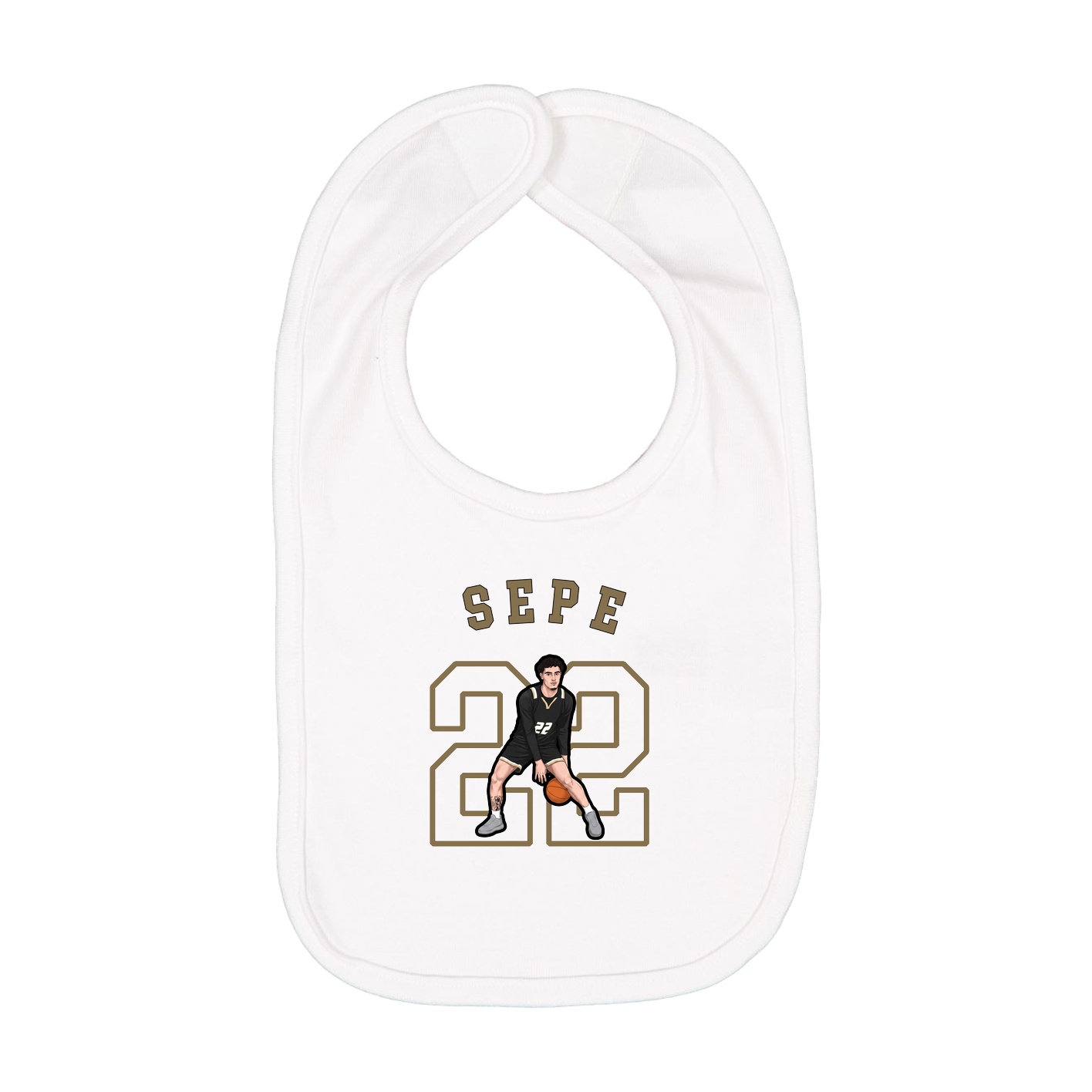 Infant Bib — Shirsey Arch in White