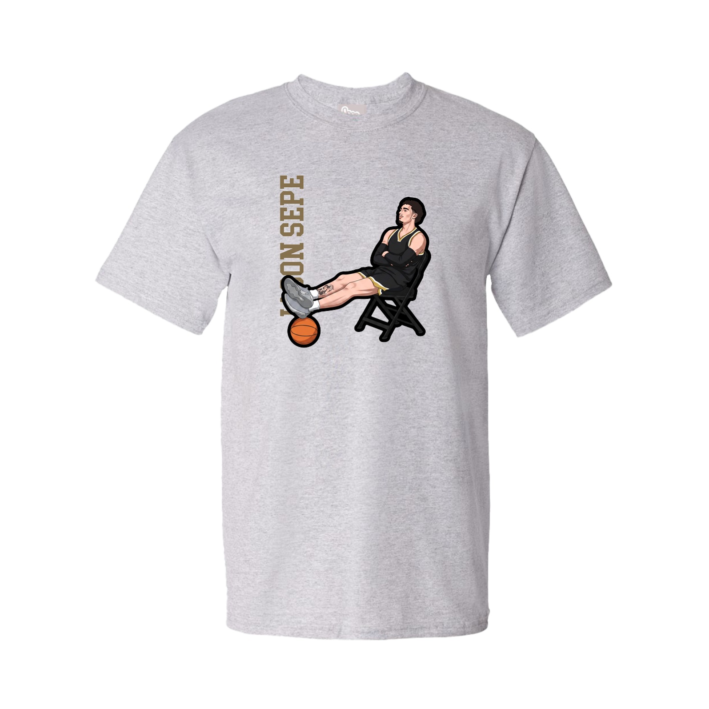 Youth Tee — Name Vertical in Grey