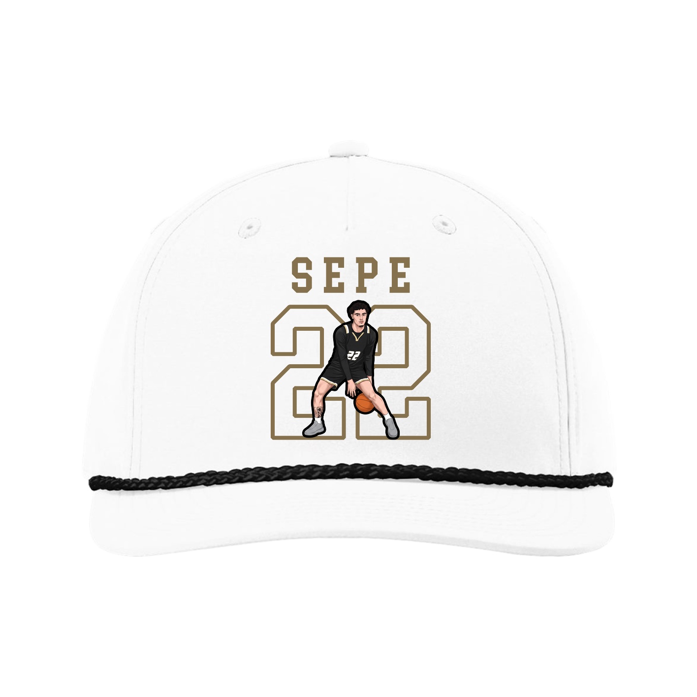 Five-Panel Classic Rope Cap — Shirsey in White