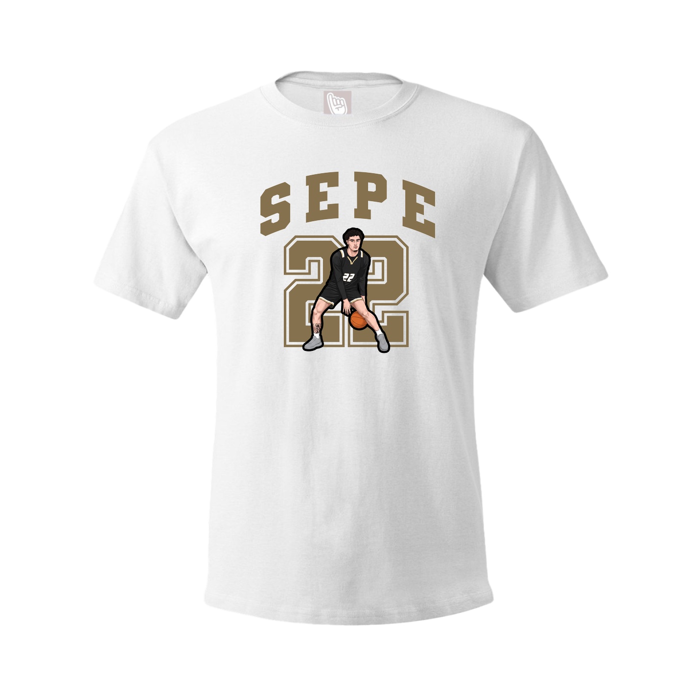 Youth Tee — Number in White