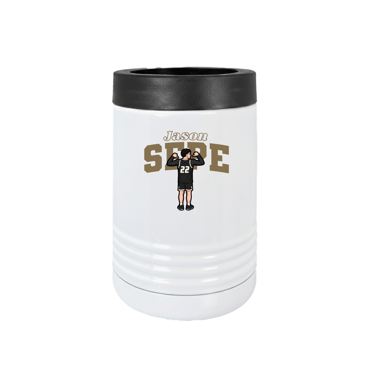 Beverage Holder — Name Arch in White