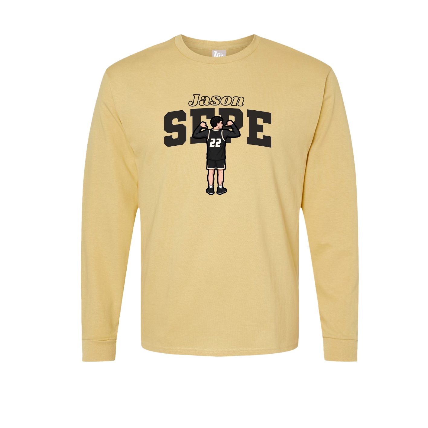 Long Sleeve Tee — Name Arch in Vegas Gold